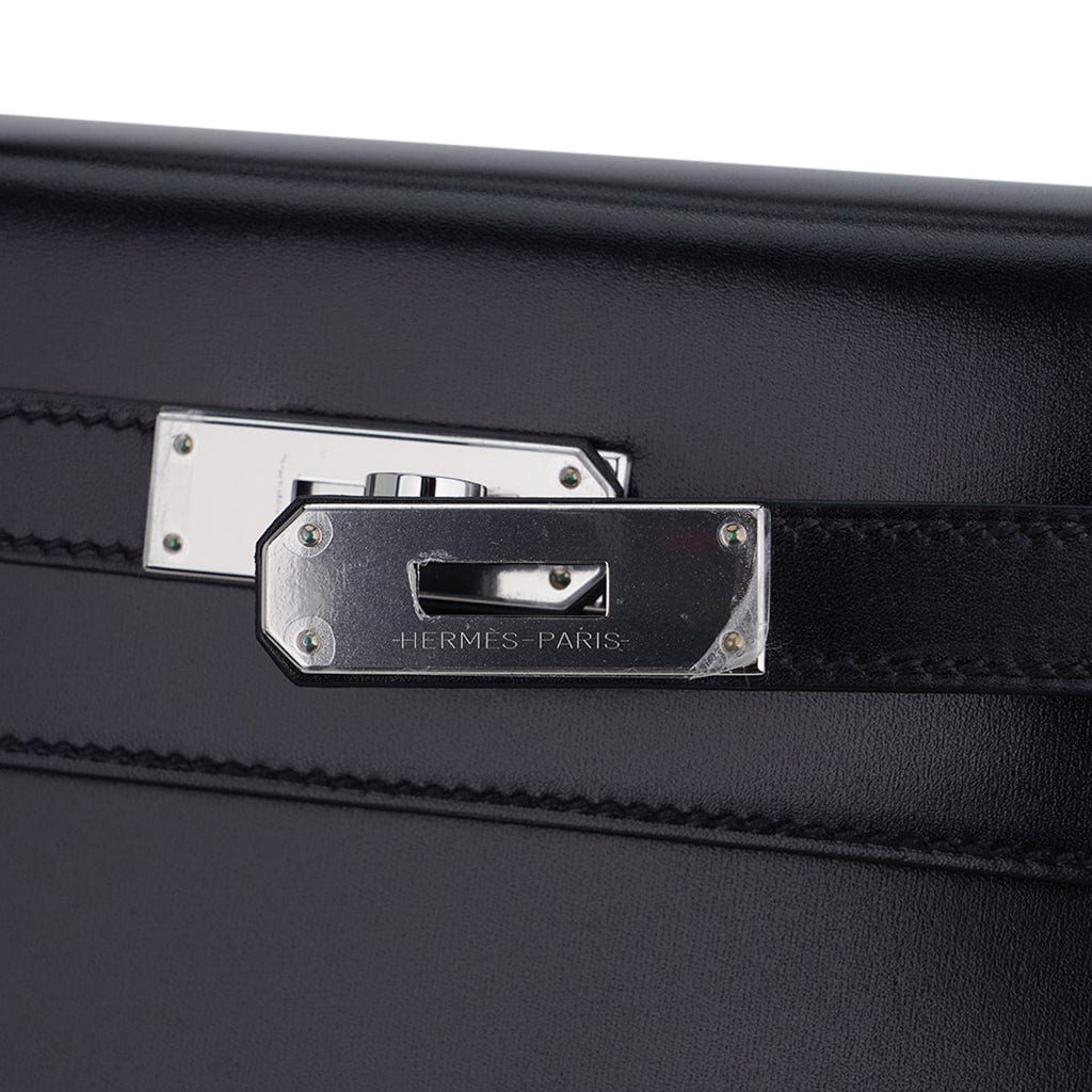 Hermes Kelly 28 Sellier Noir Black Box Palladium Hardware #X - Vendome  Monte Carlo