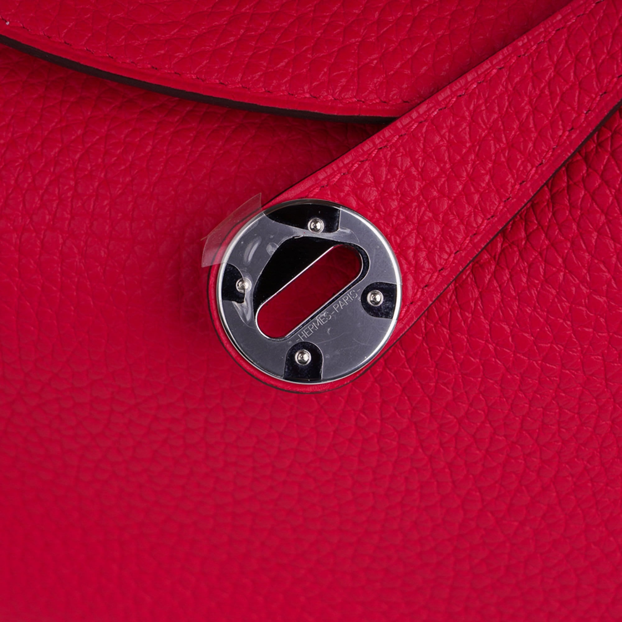 Hermès Mini Lindy 20 Rose Extreme Clemence Leather Palladium Hardware Bag