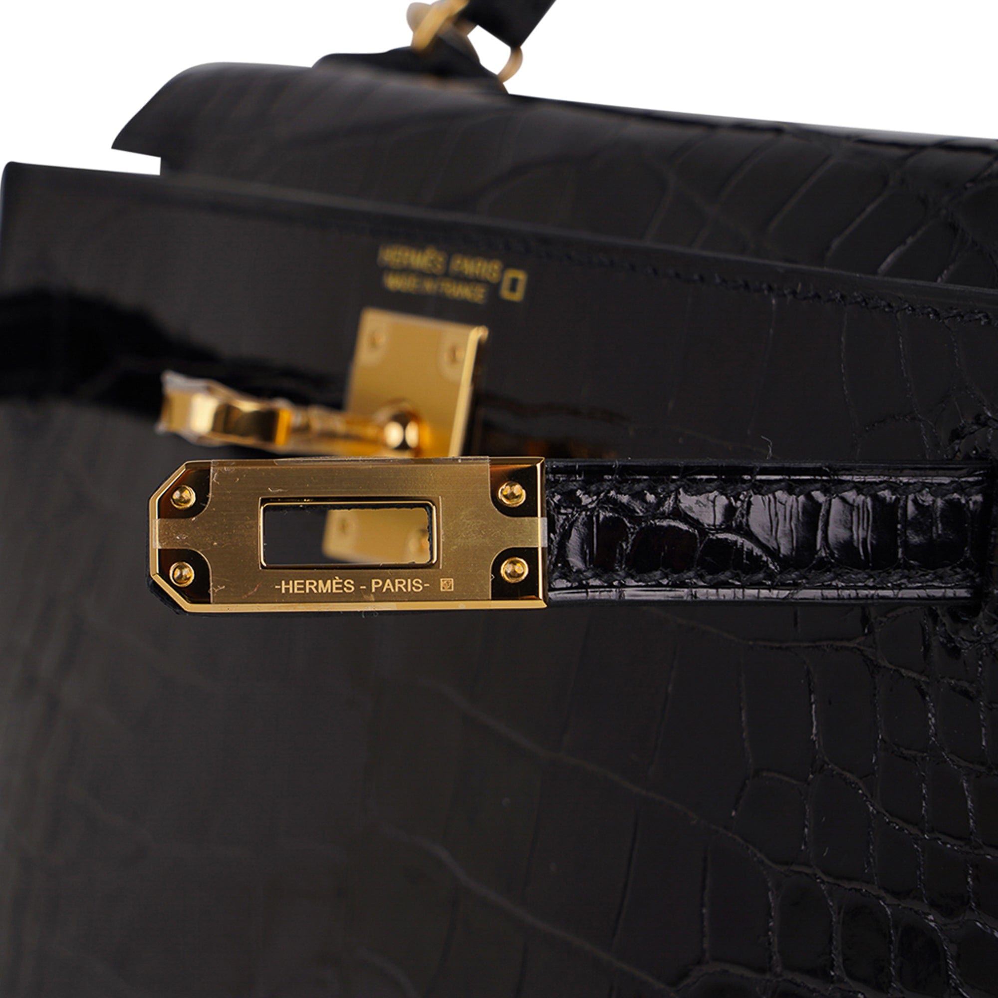 Hermès Kelly 20 Mini II Sellier Gris Perle Matte Alligator Gold Hardwa