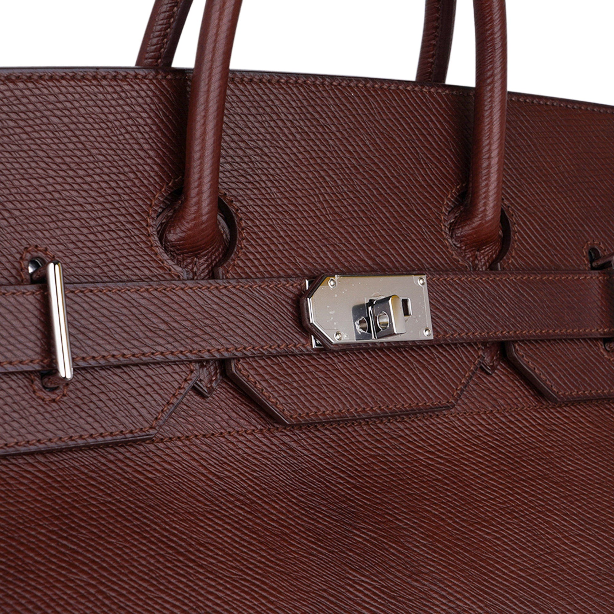 Hermes Birkin 50 Bag Limited Edition Flag Hac Leather Suede Toile