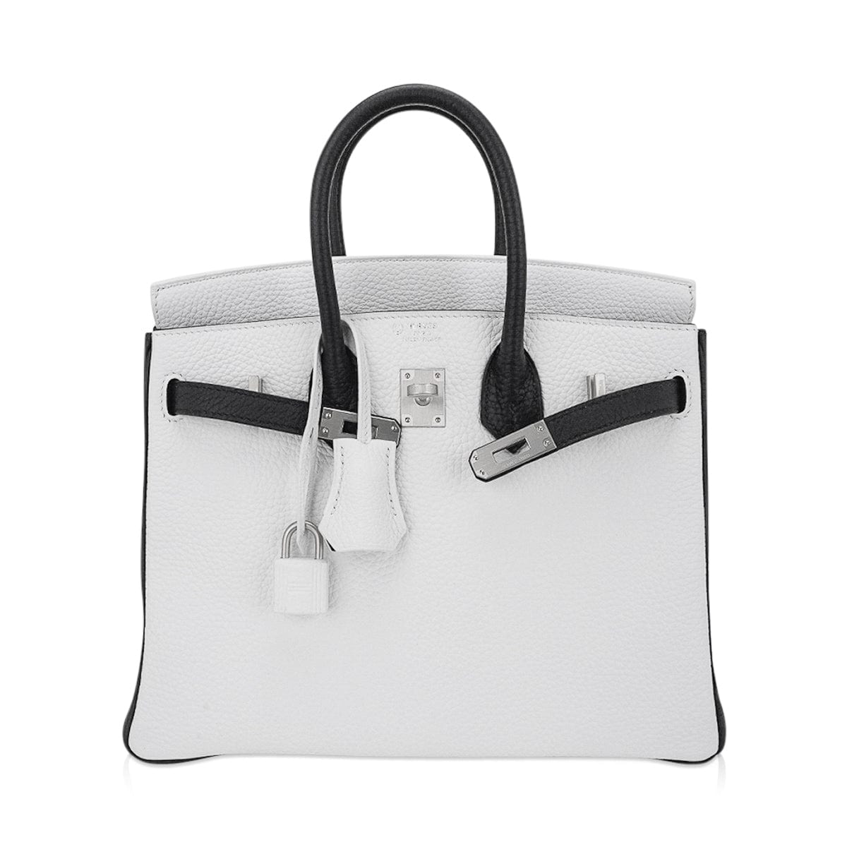 Hermes Birkin 25cm Blanc Clemence Palladium Hardware Handbag CBLLLXZXSA 144010014826
