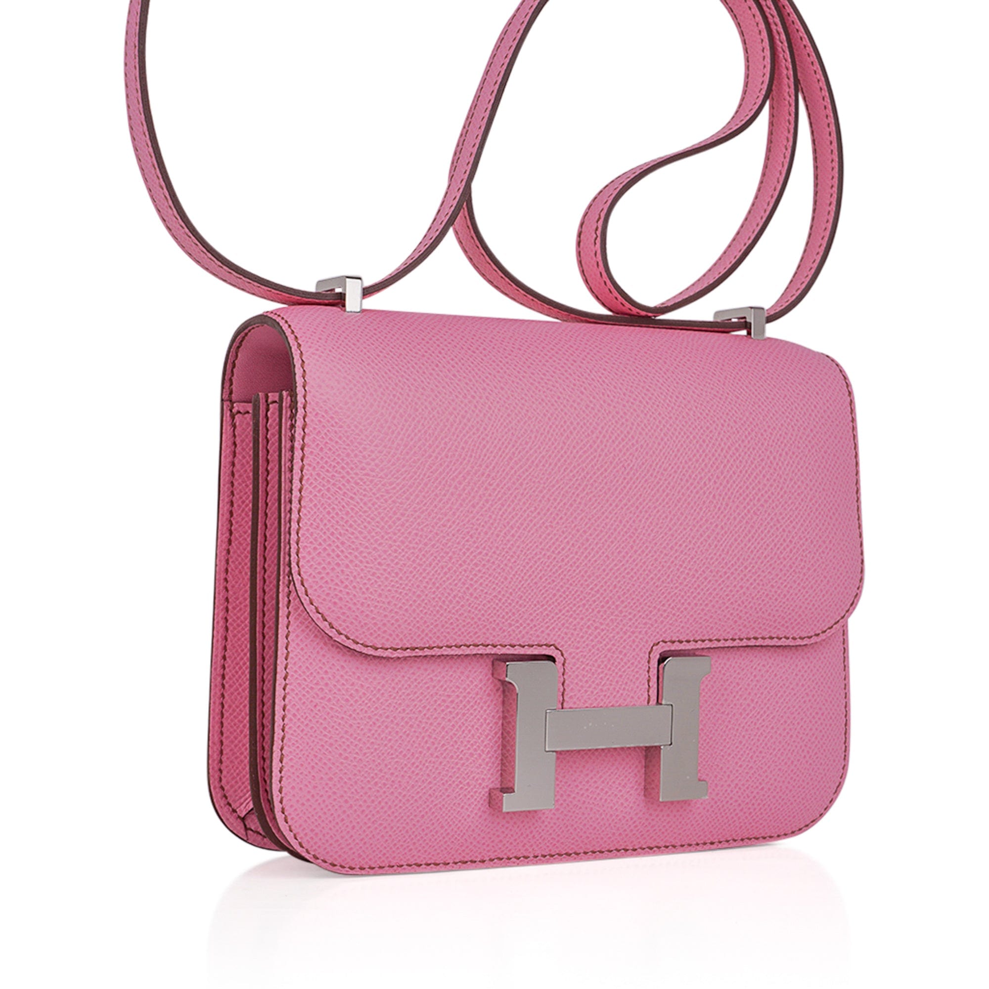 Hermès Constance 18 In Mauve Sylvestre Epsom With Palladium Hardware in Pink