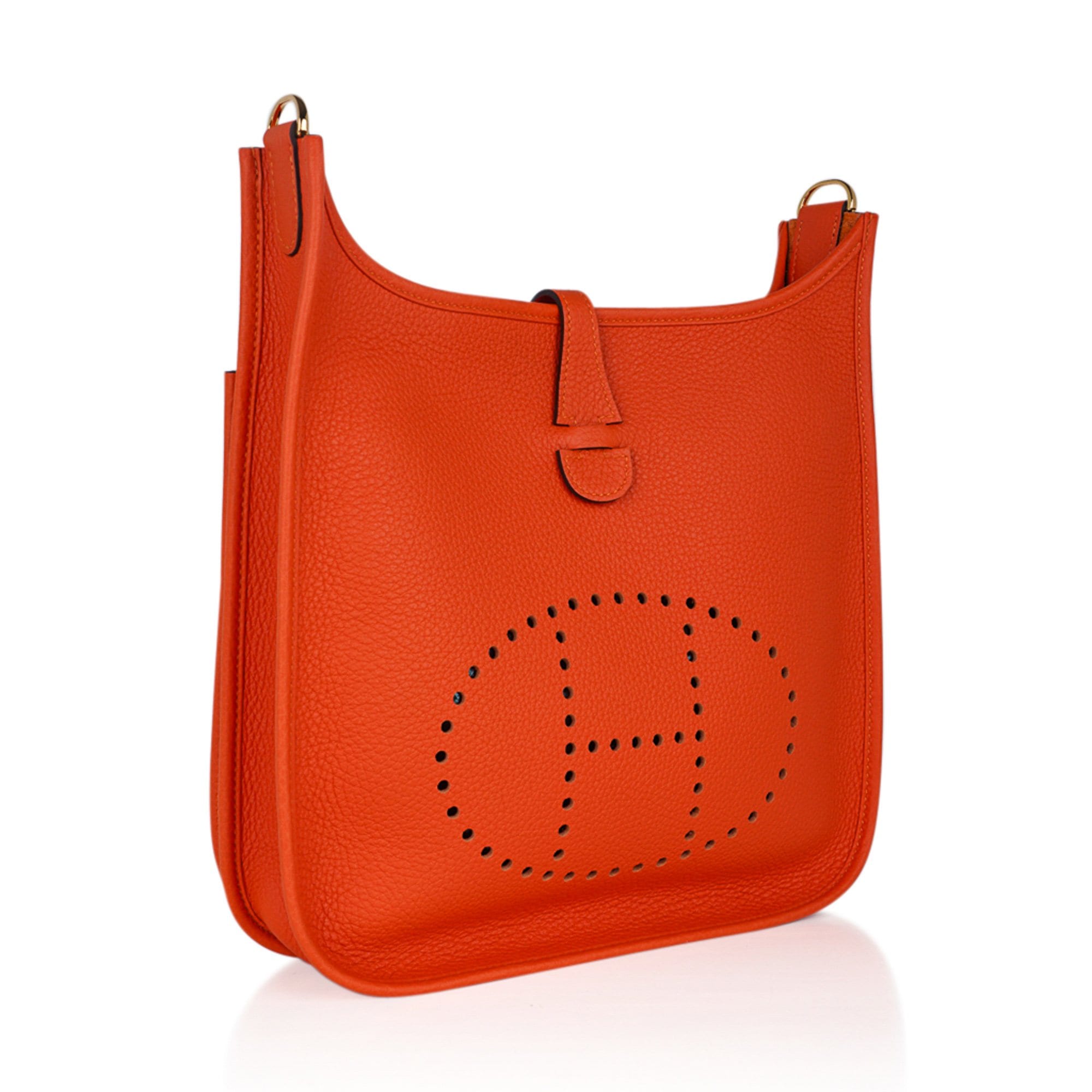Hermes 16m Rose Jaipur Clemence Leather Evelyne TPM Bag - Yoogi's