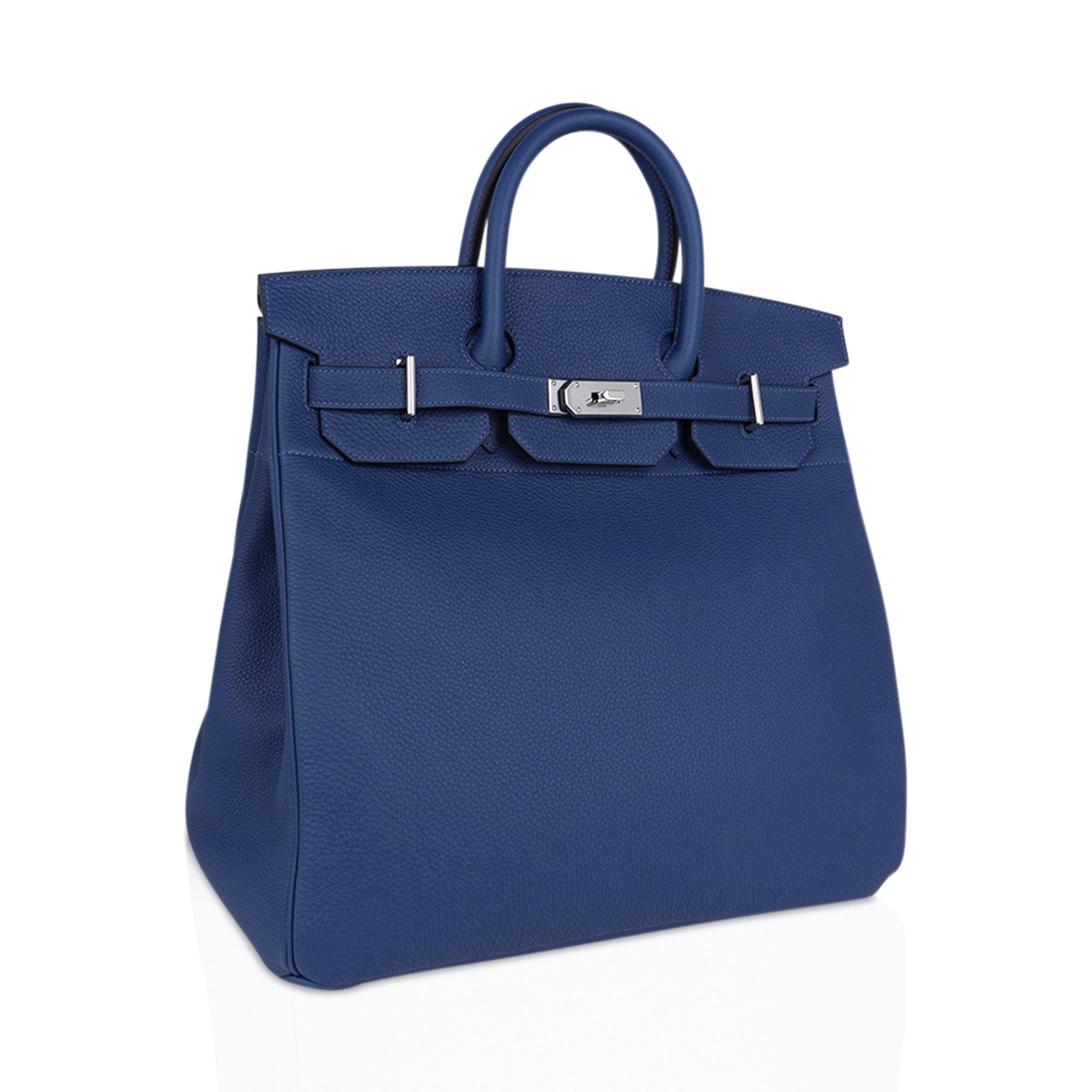 Hermes HAC Birkin Bag Blue Togo with Palladium Hardware 40 Blue 2197189