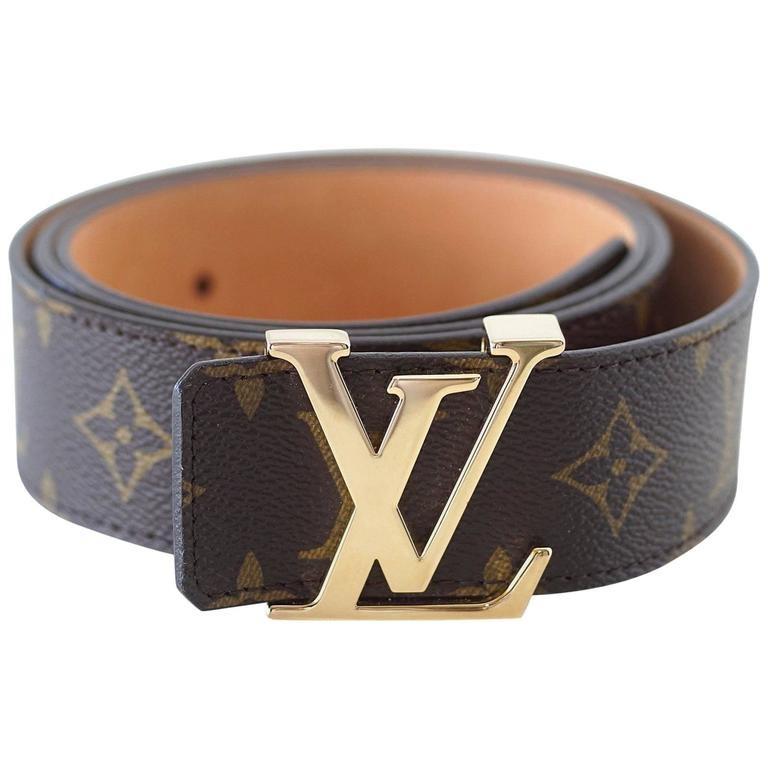 Louis Vuitton Belt Tulle Monogram 100cm 40 Gold LV w/ Box – Mightychic