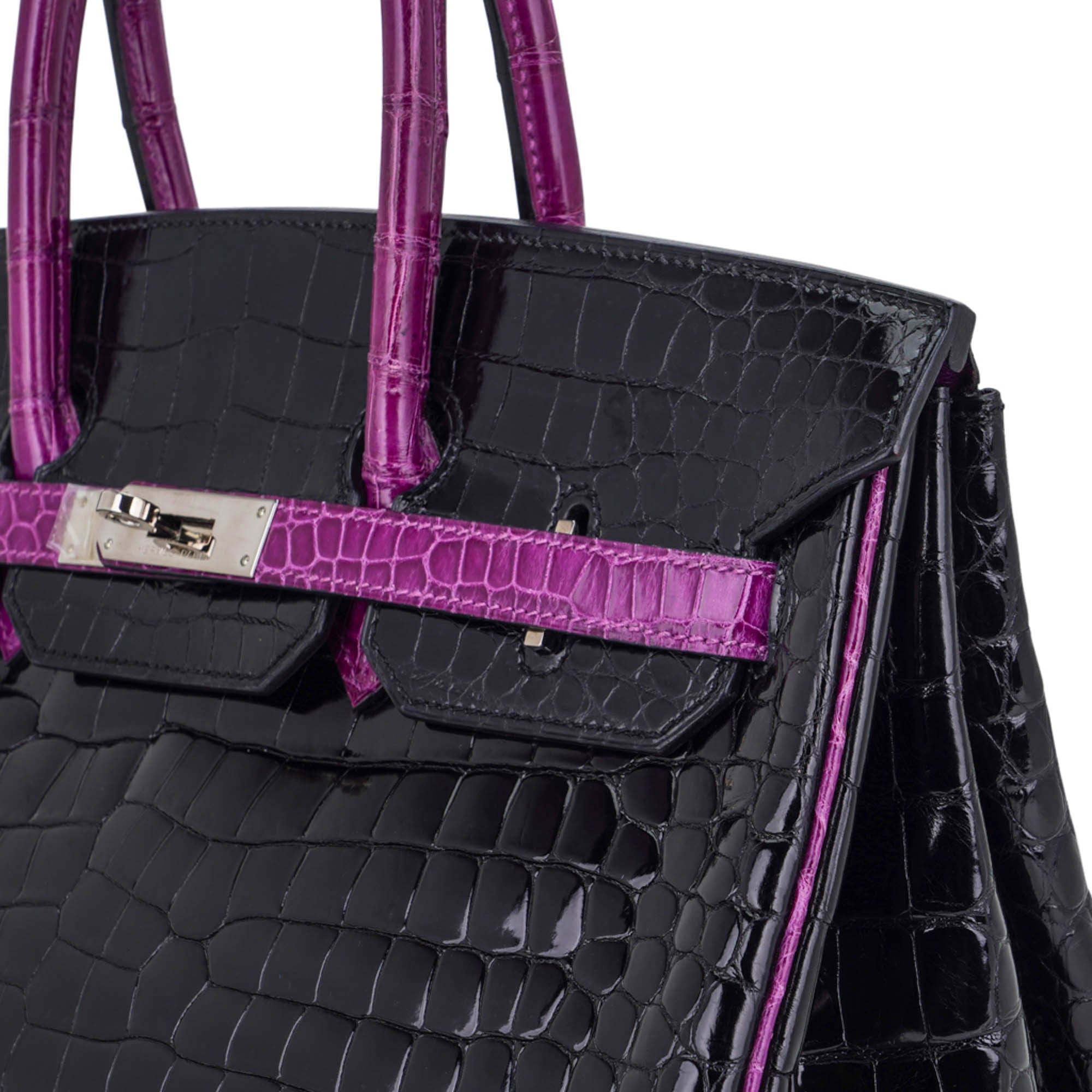 Hermes Birkin 30 Bag Black Porosus Crocodile with Gold Hardware – Mightychic