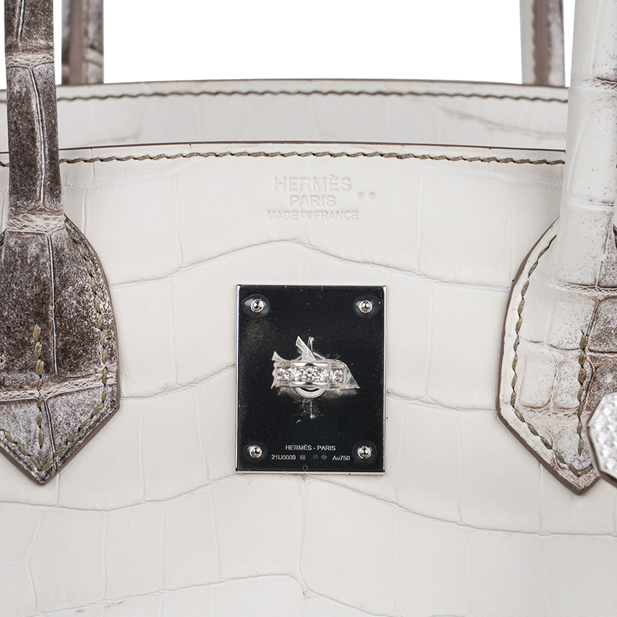 Hermes Birkin 30 Bag Diamond Himalaya Blanc Matte Niloticus Crocodile with 18k White Gold Hardware