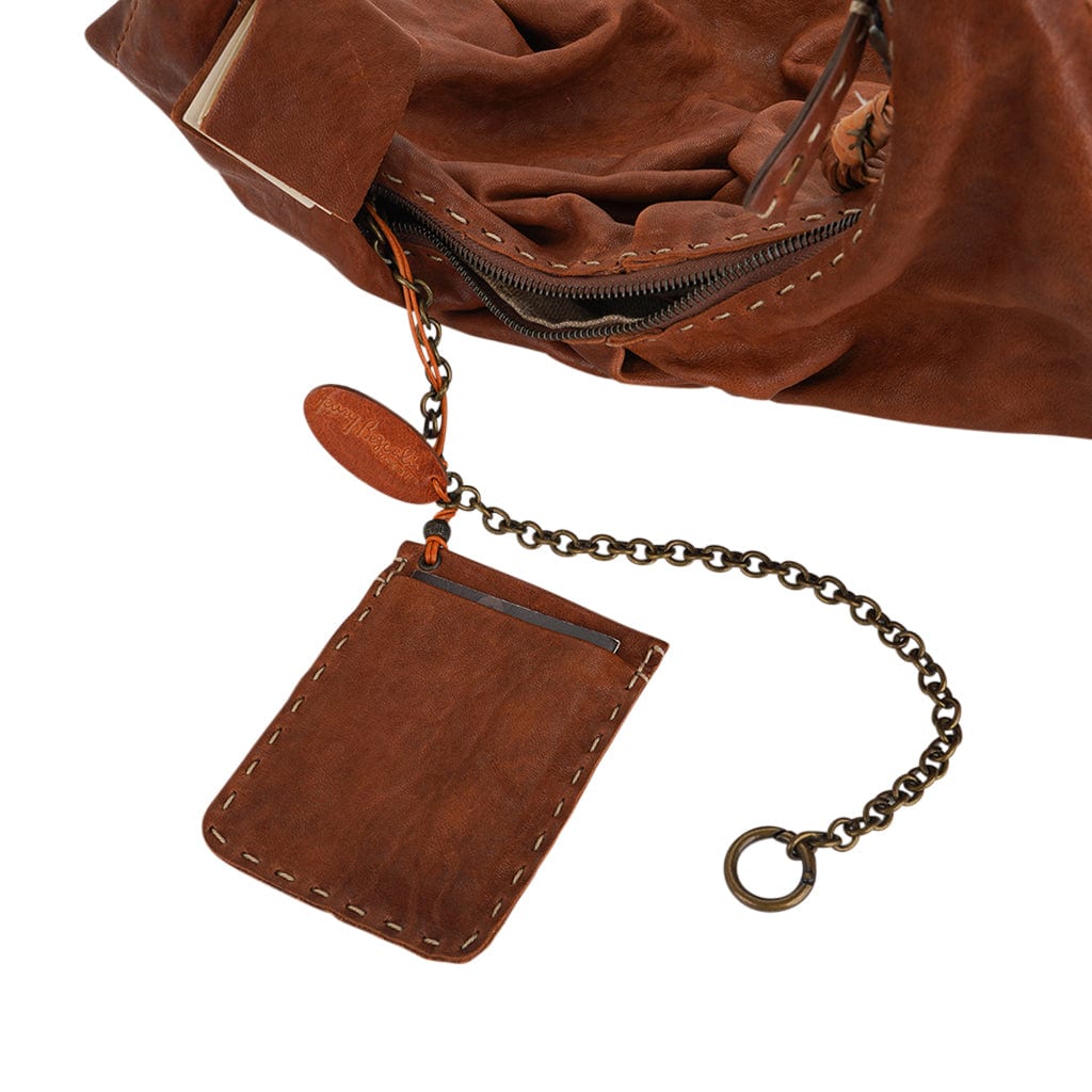Henry Beguelin Bag Washed Leather Tassels Heaps Details