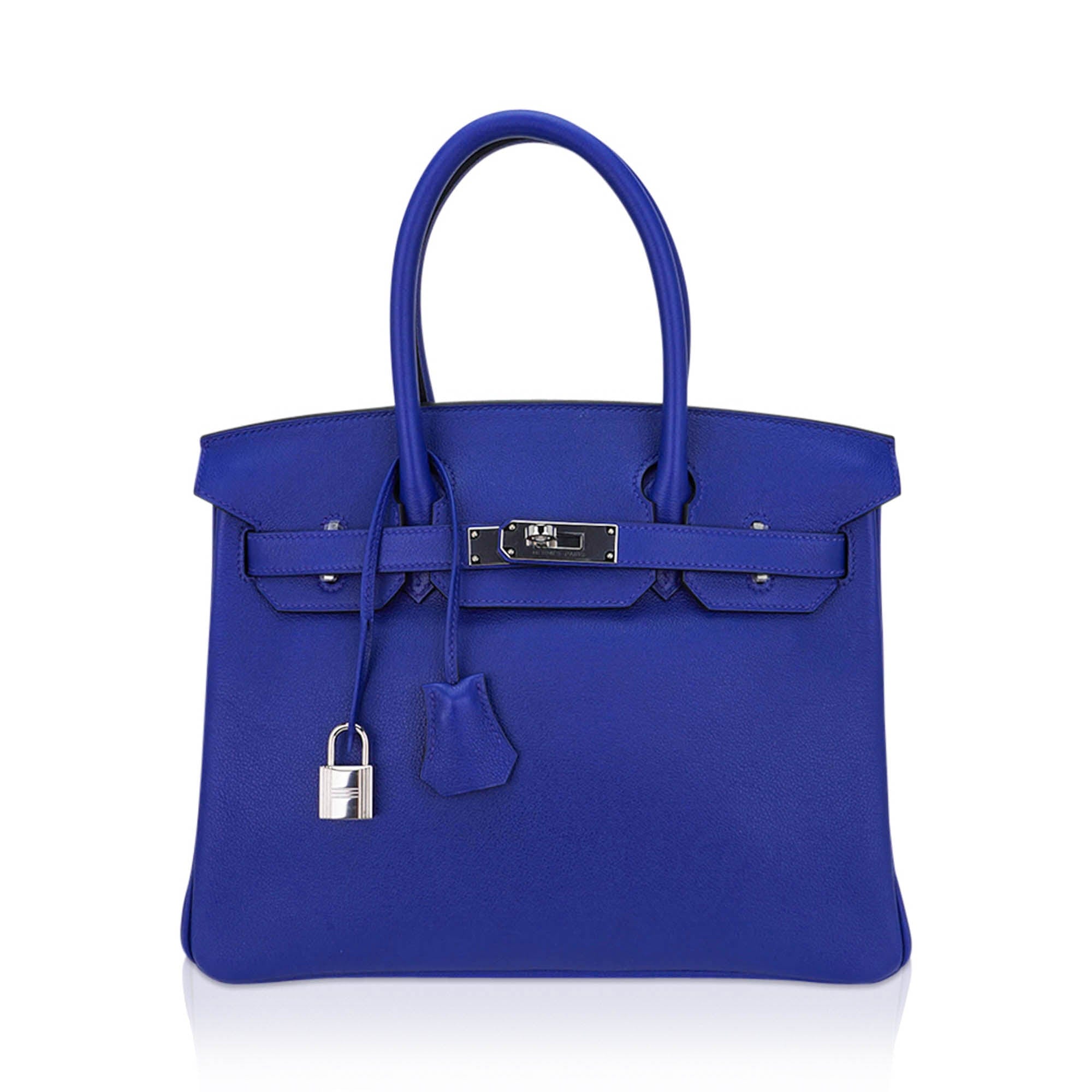 Hermes Birkin 50 Bag HAC Bi Colour Blue Nuit and Black Palladium Hardw –  Mightychic