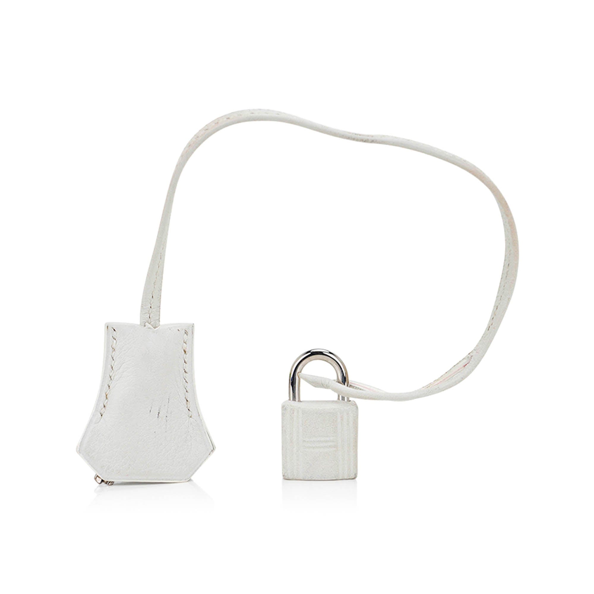 Hermes Birkin 35 Bag Toile White Swift Leather with Palladium Hardware