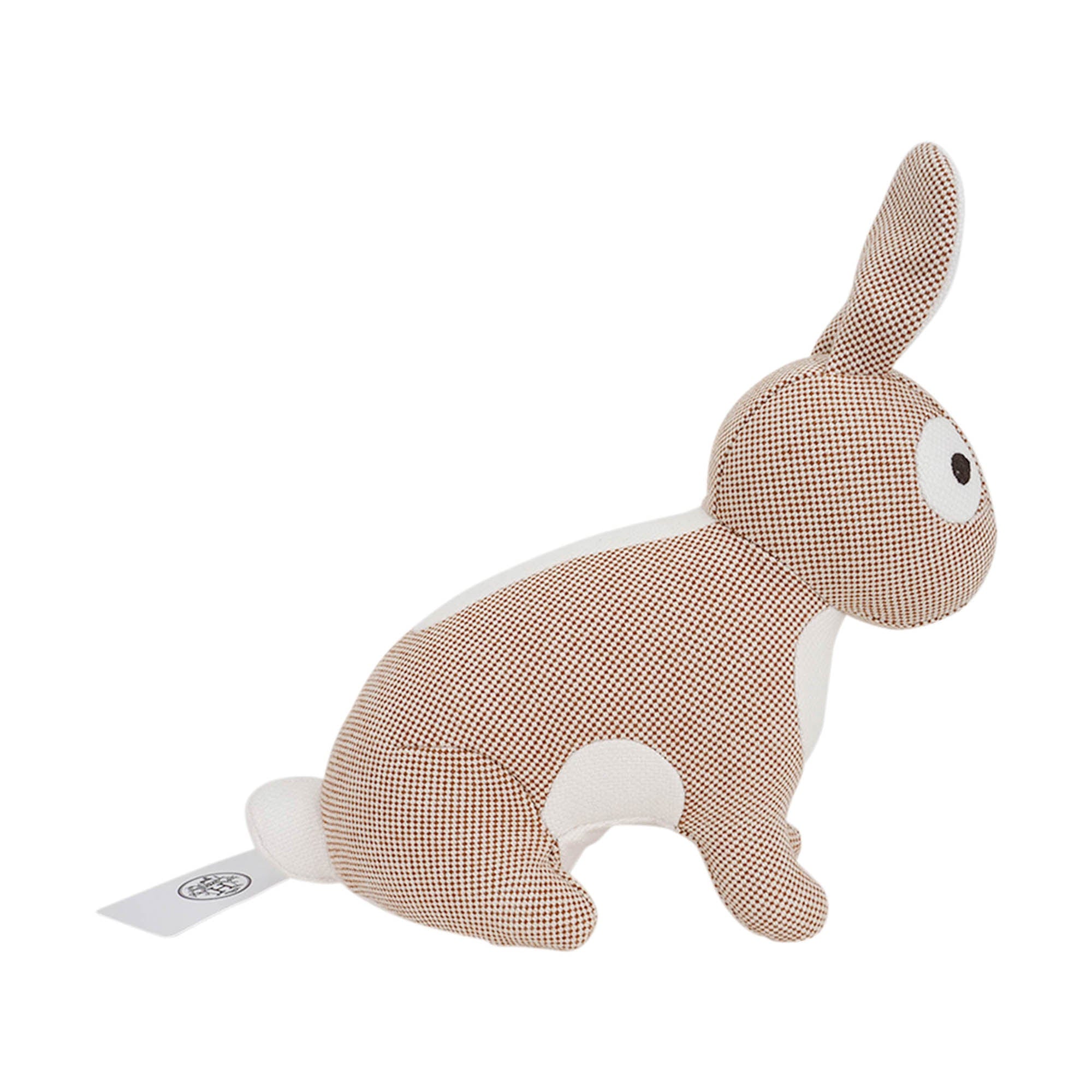 Hermes Celestin Rabbit Plush Toy Naturel H Canvas