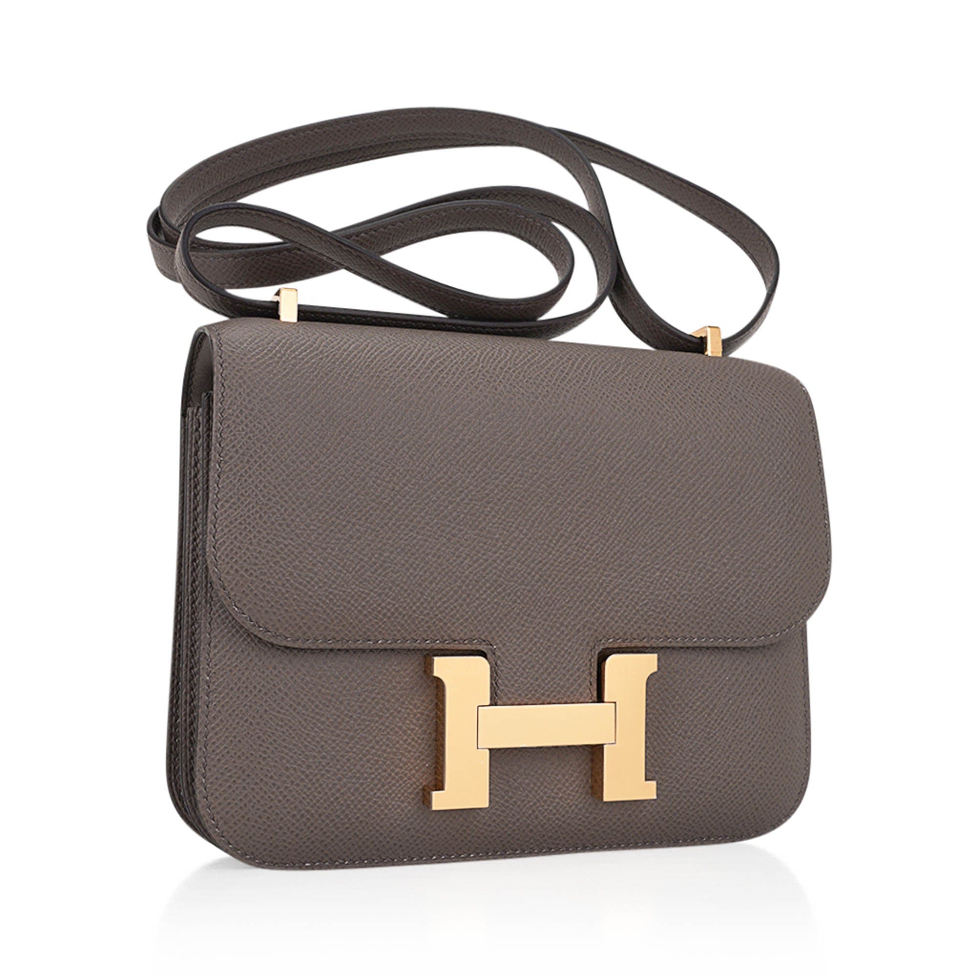 Hermes Constance 18 Etain Mini Bag Gold Hardware Epsom Leather – Mightychic