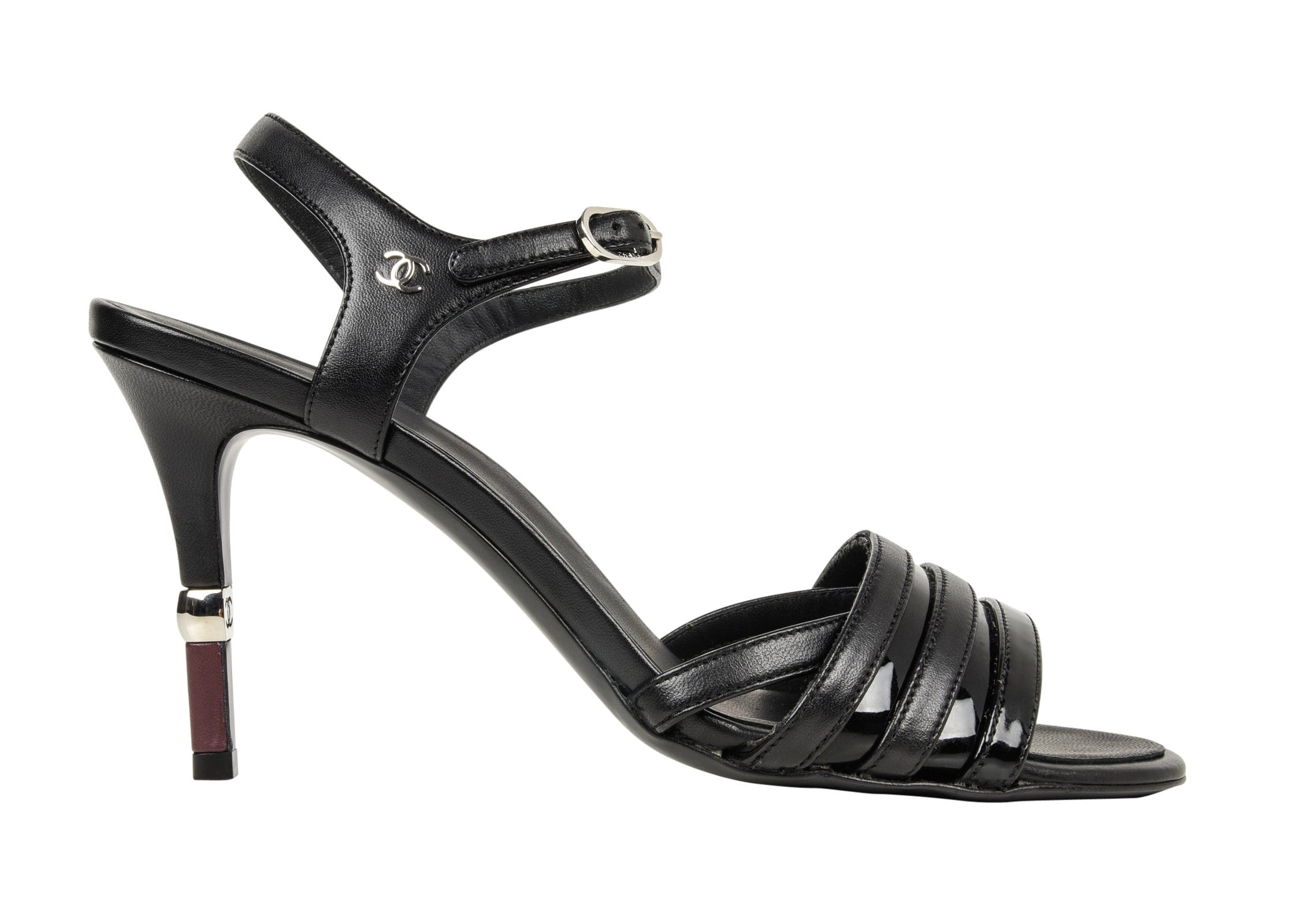 Chanel Shoe Black Leather Beautiful Heel Detail 40.5/ 10.5 – Mightychic