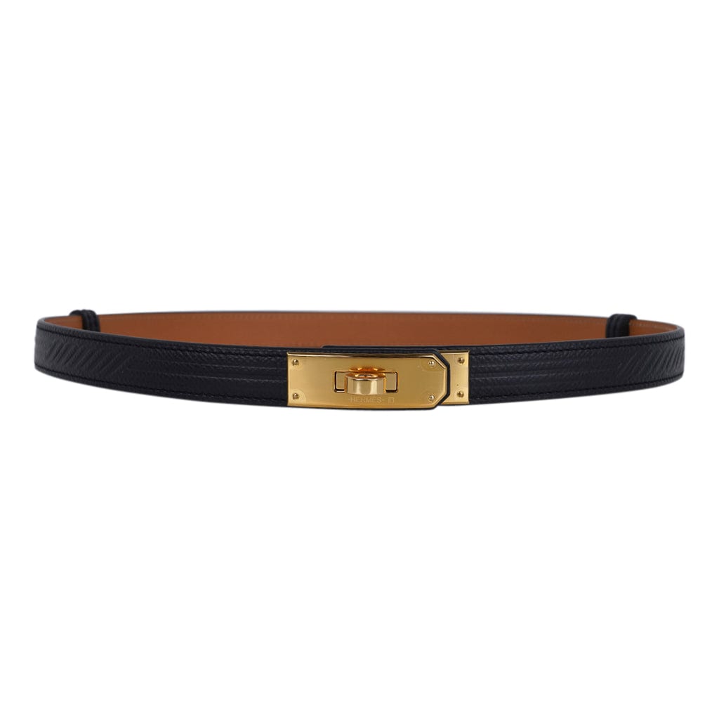 Hermes, Accessories, Brand New Hermes Kelly Pocket Belt Black Gold  Hardware