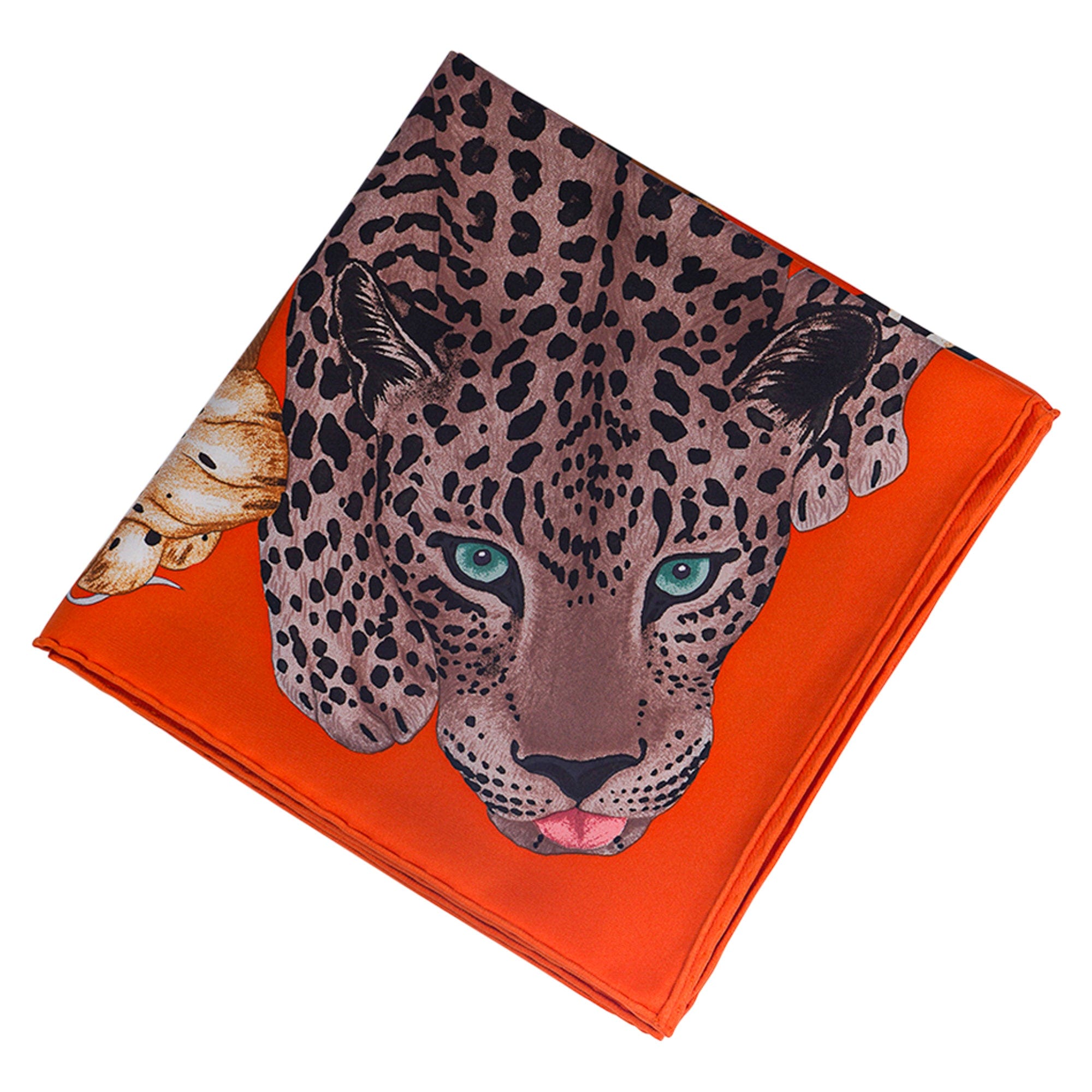 Swipe to see eight available 90cm silk Hermès scarves from our
