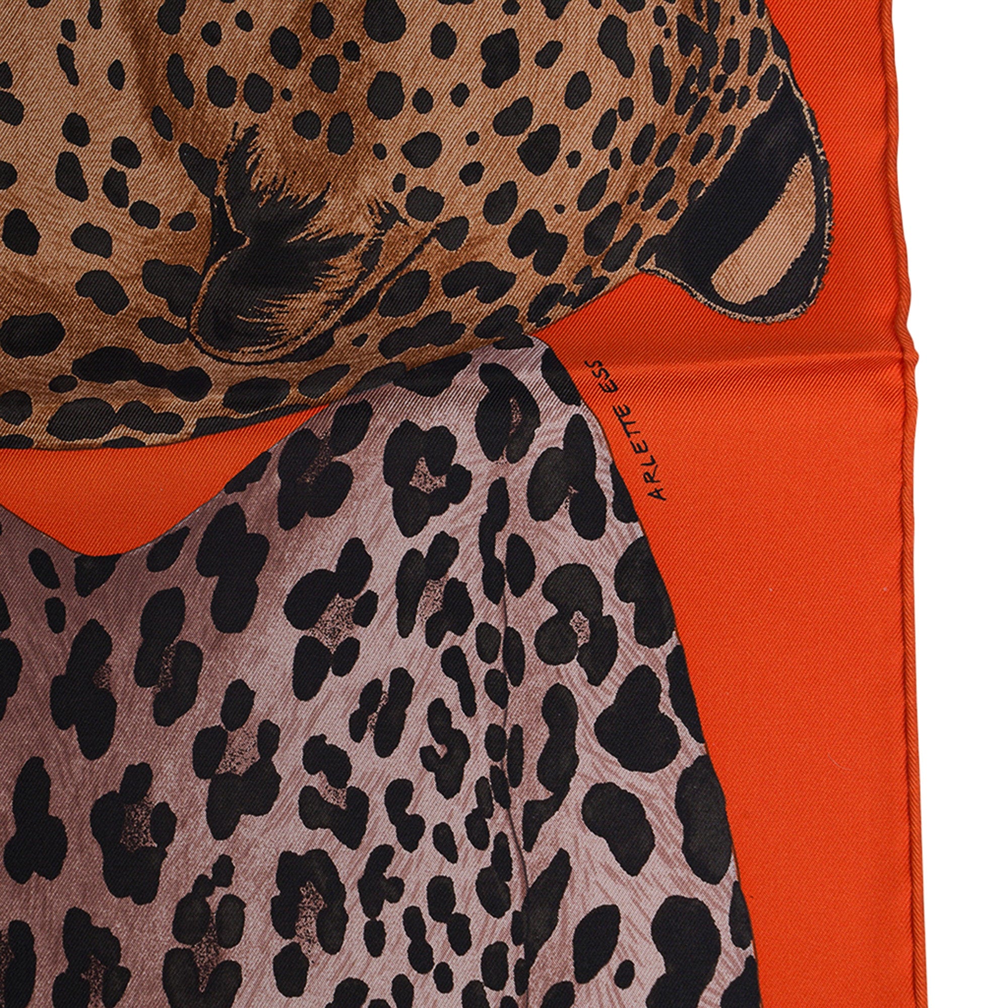 Saint Laurent - Beige Leopard Print Silk Scarf