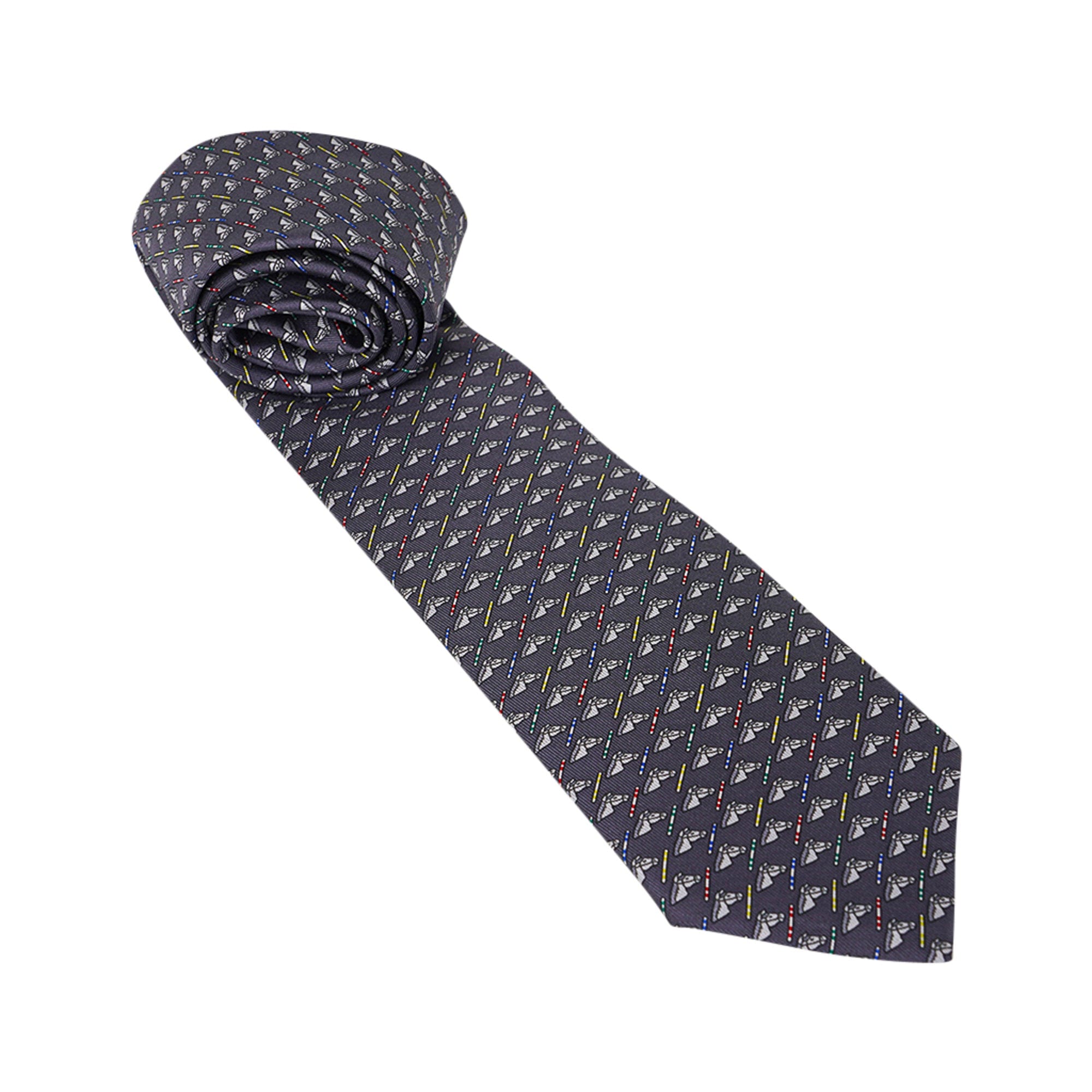 Louis Vuitton - Authenticated Tie - Silk Anthracite for Men, Never Worn