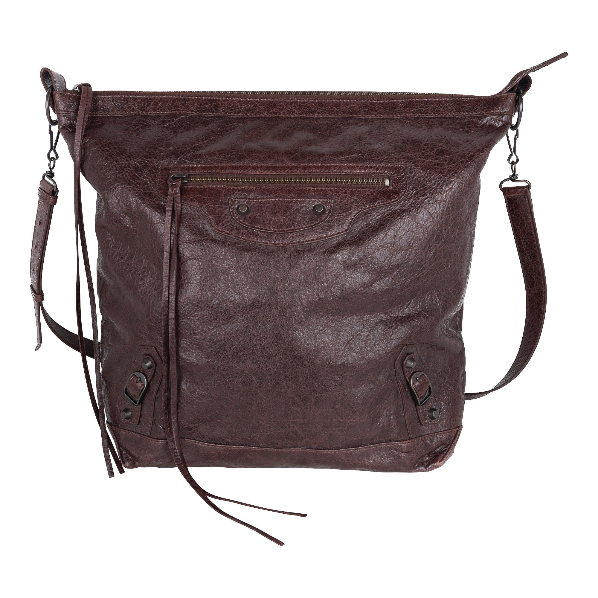 Balenciaga Bag Iconic Flat Messenger / Crossbody Arena Leather