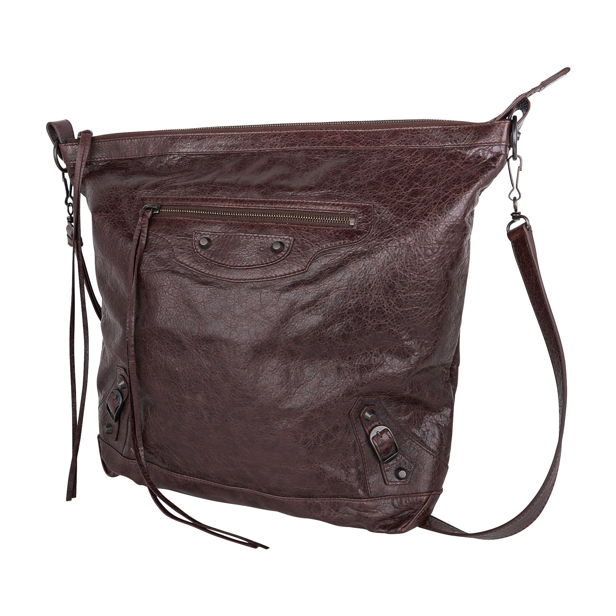 Balenciaga Bag Iconic Flat Messenger / Crossbody Arena Leather