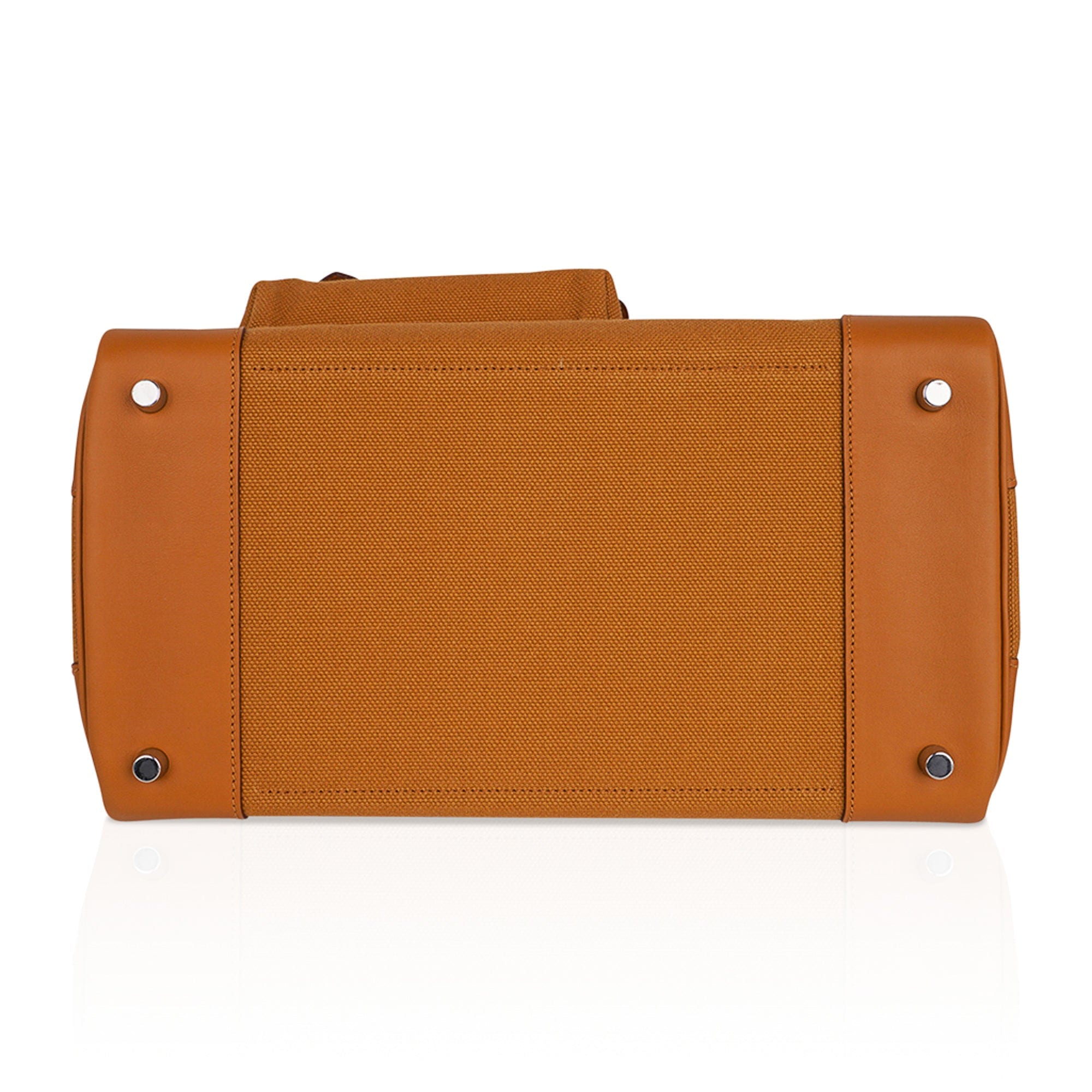 Hermes Birkin Cargo Toile Goeland Swift 35 Bag Leather Trim Limited Edition