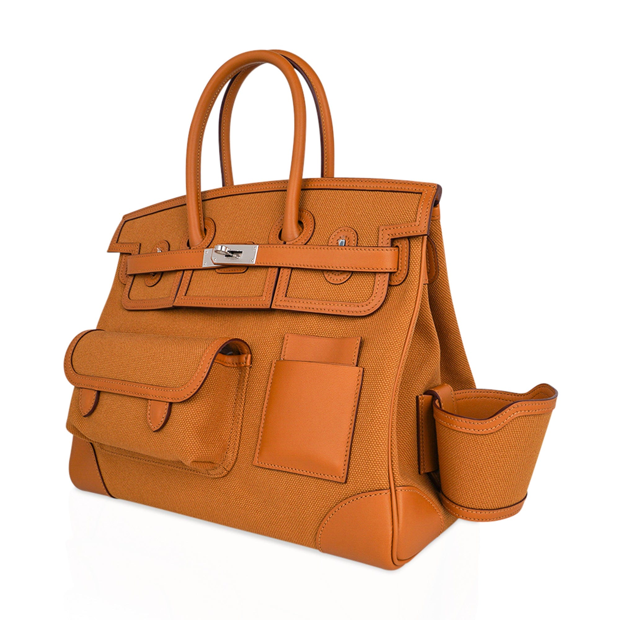 Hermes Limited Edition Birkin 35 Ghillies Bag Sanguine Toile & Swift L –  Mightychic