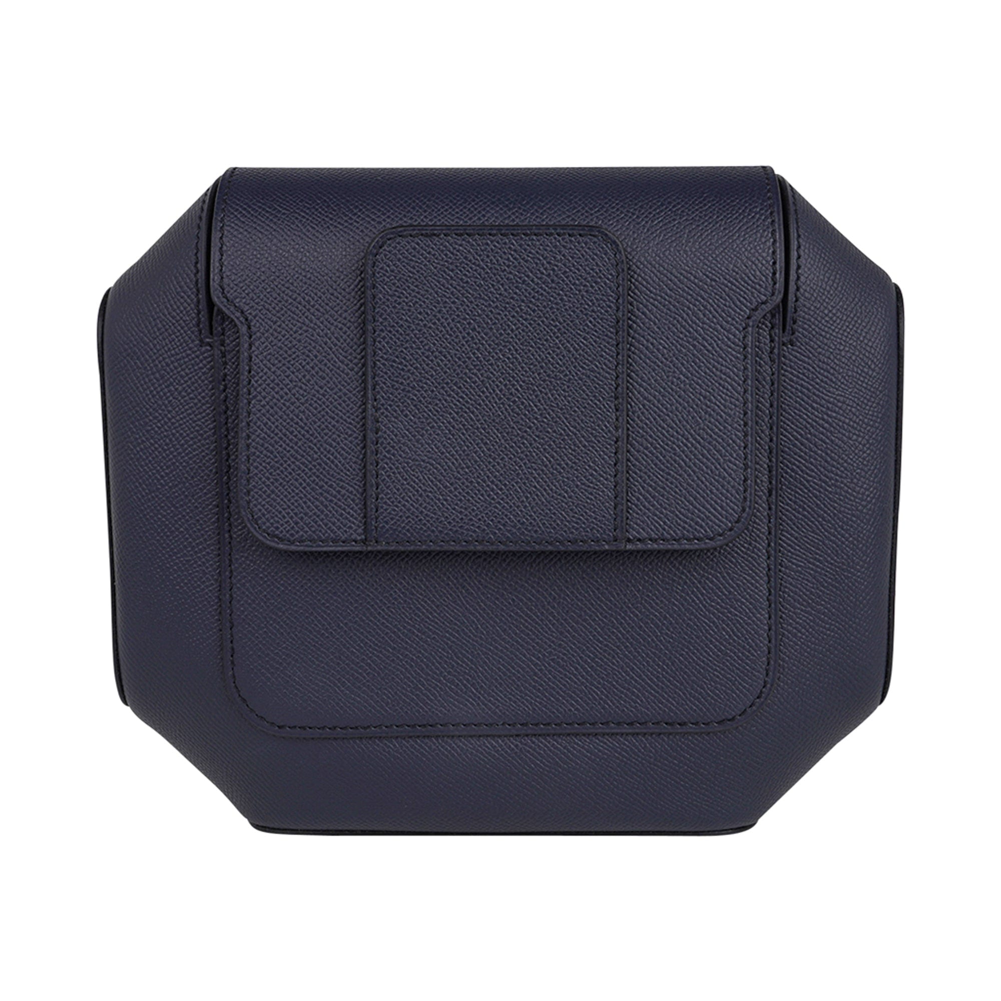 Hermes Octogone Pochette Clutch Bag Blue Indigo Epsom New Limited Edition