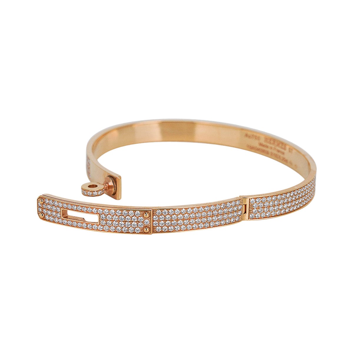 Hermes Kelly Bracelet with 4 Diamonds 18k Yellow Gold – STYLISHTOP