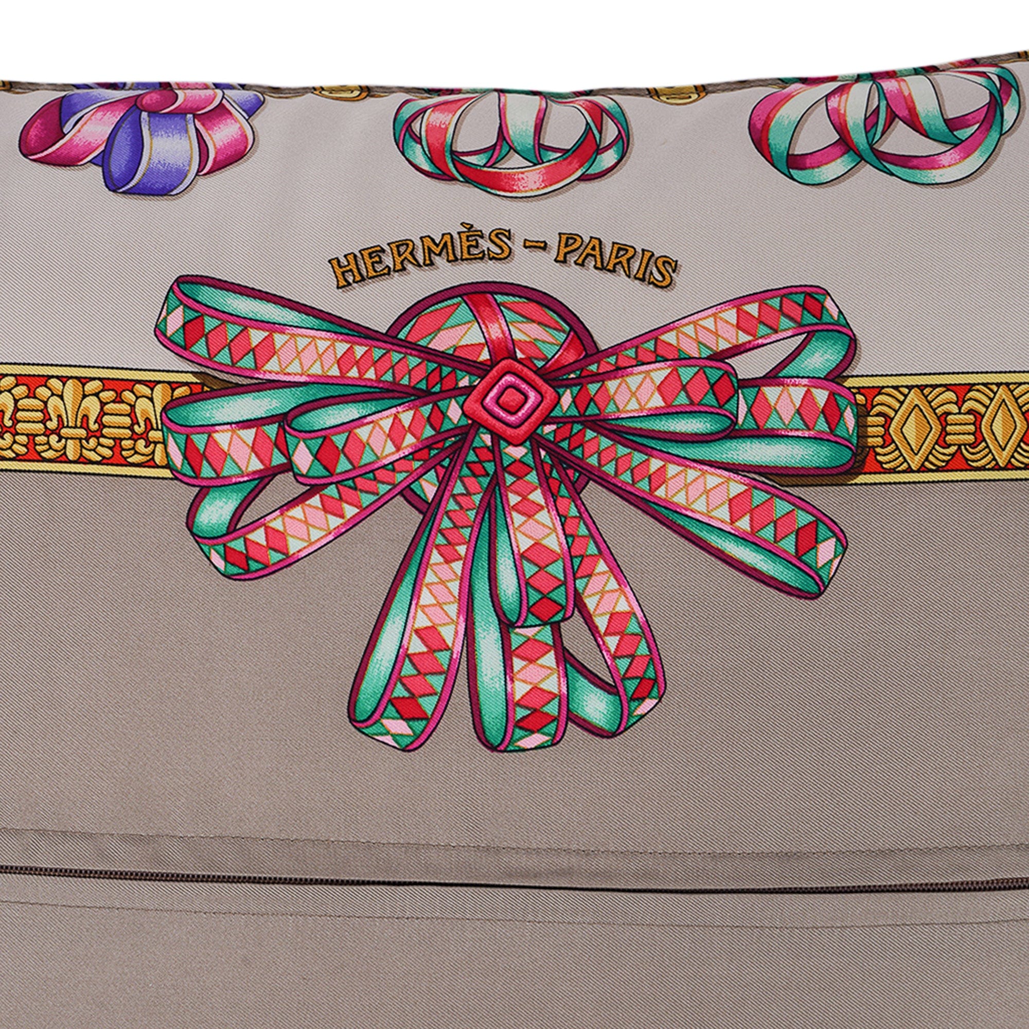 Vintage Hermes Fleurs D'Indiennes Hermès Silk Scarf Pillow