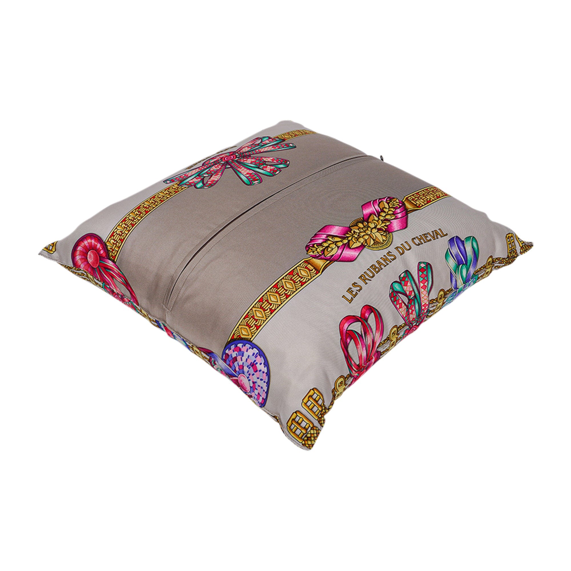 Hermes Tigre Royal Vintage Silk Scarf Pillow 28”