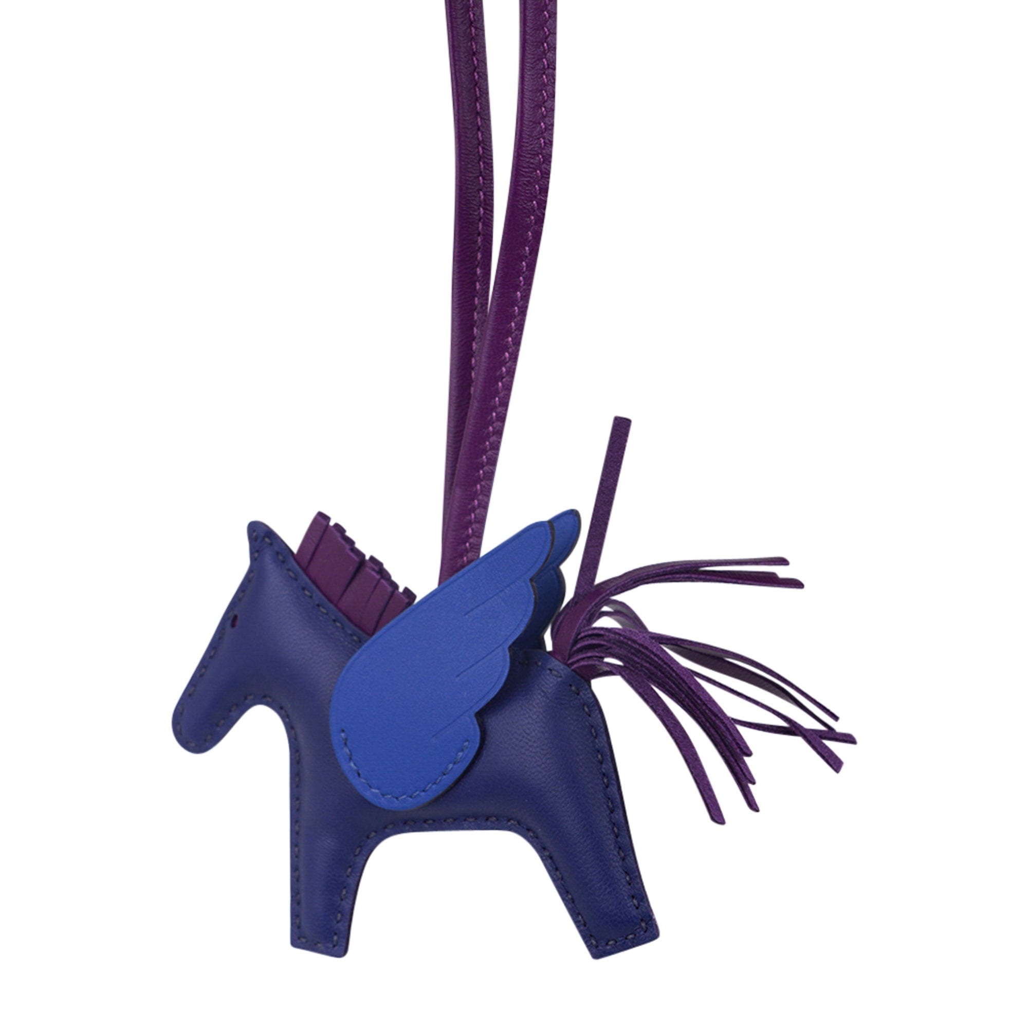 Hermes Rodeo Pegasus PM Charm Blue Purple - NOBLEMARS