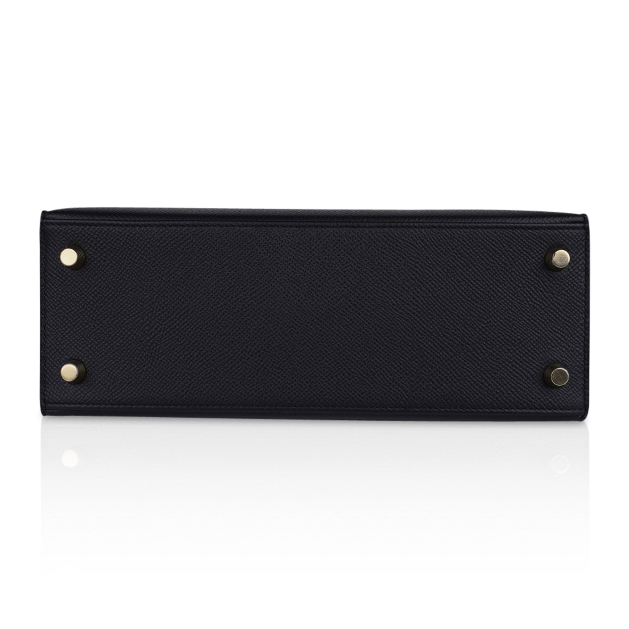 Hermes Kelly Sellier 25 Bag Black Epsom Gold Hardware New – Mightychic