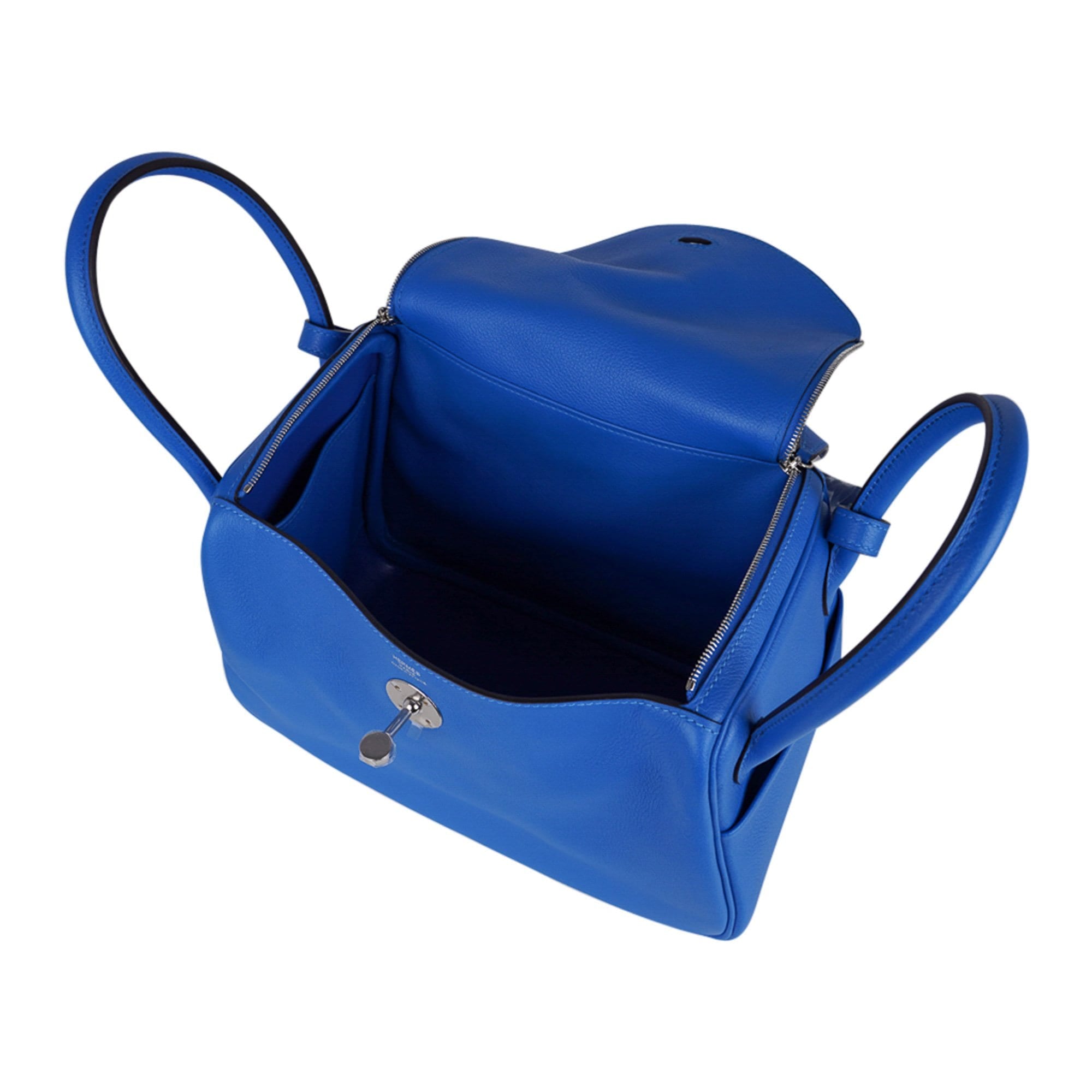 Hermès Lindy Bleu Nuit Evercolor 26 Gold Hardware, 2023 (Like New), Blue Womens Handbag