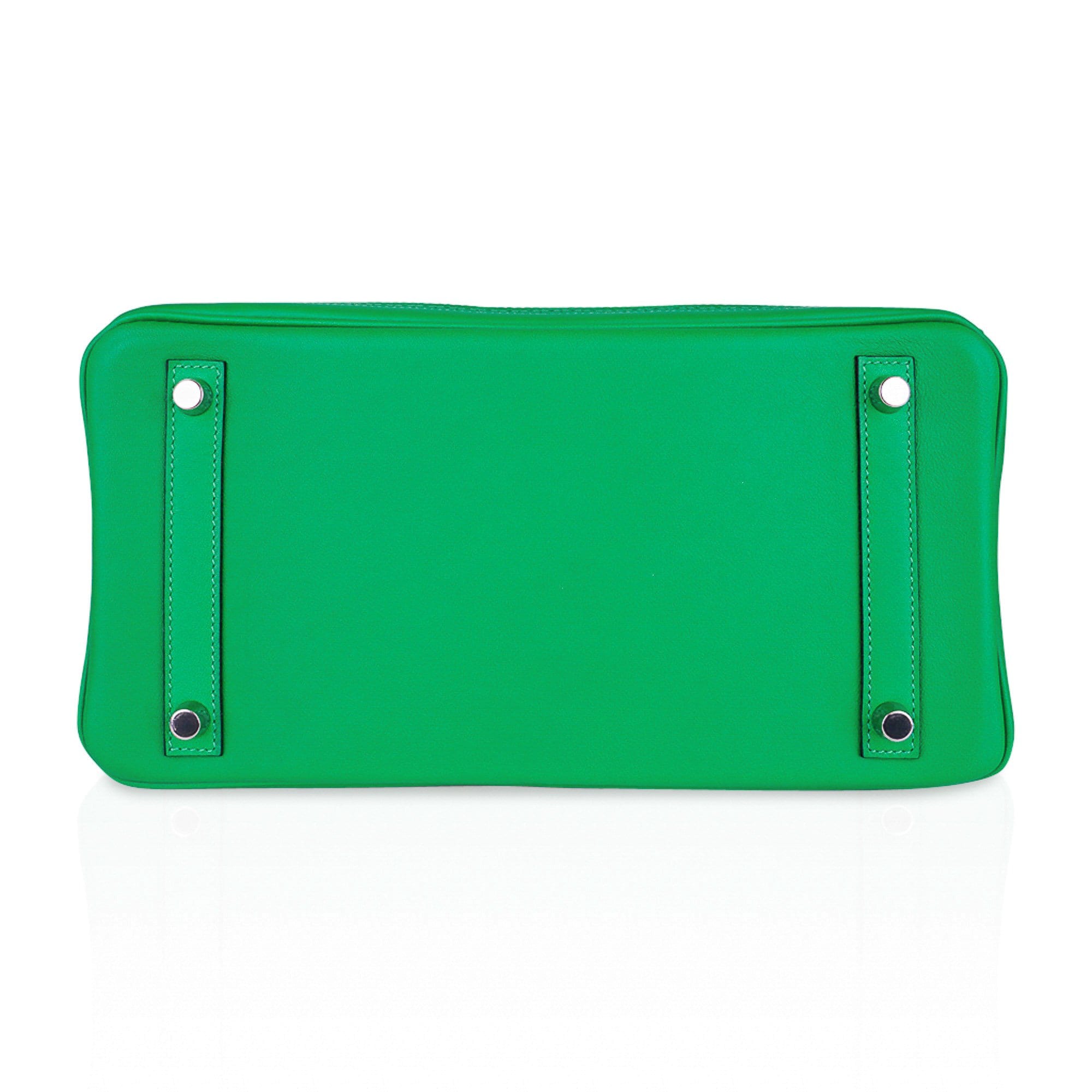 Hermes Olive Green Togo Leather Palladium Hardware Birkin 35 Bag