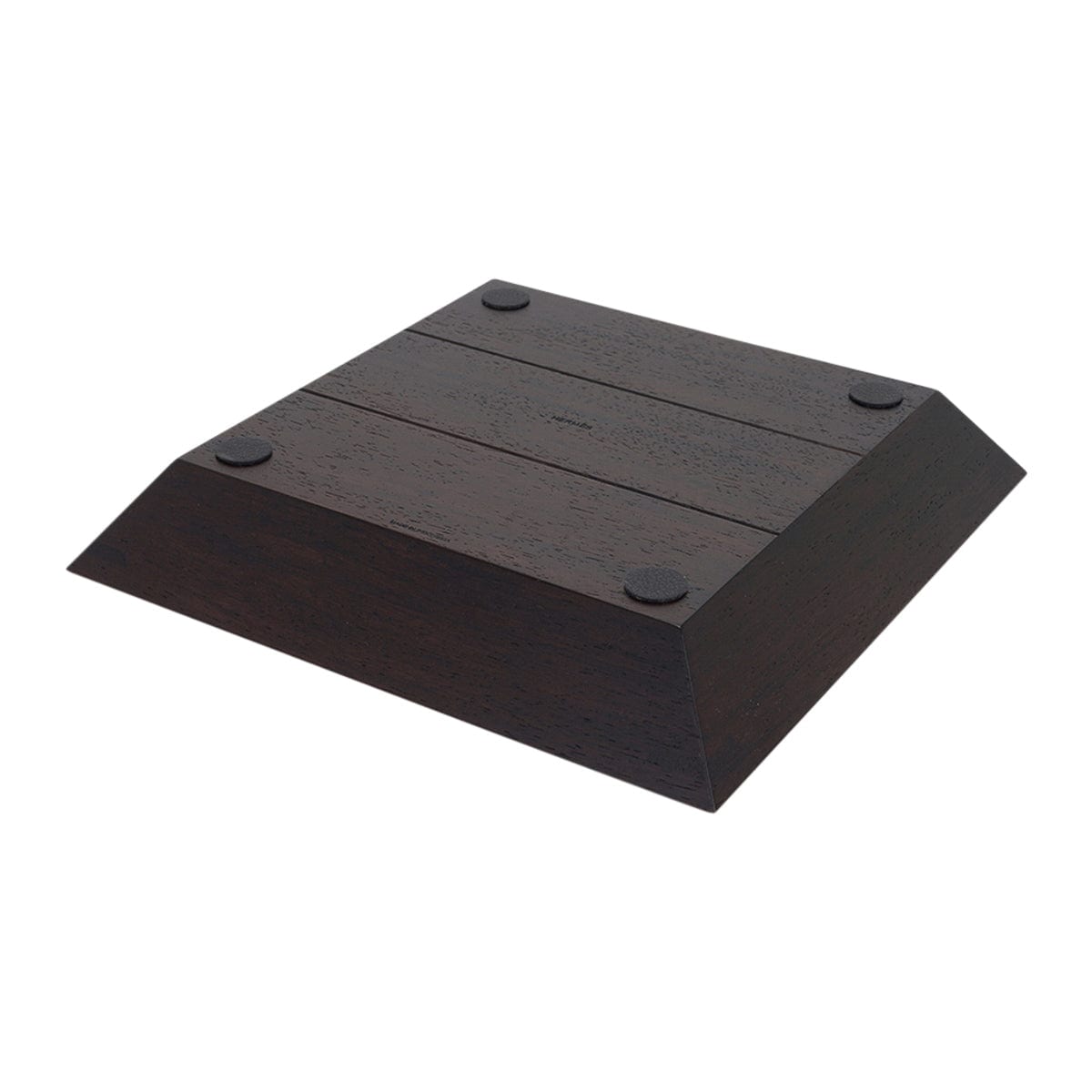 Hermes Chakor Change Tray Square Wood and Leather Center
