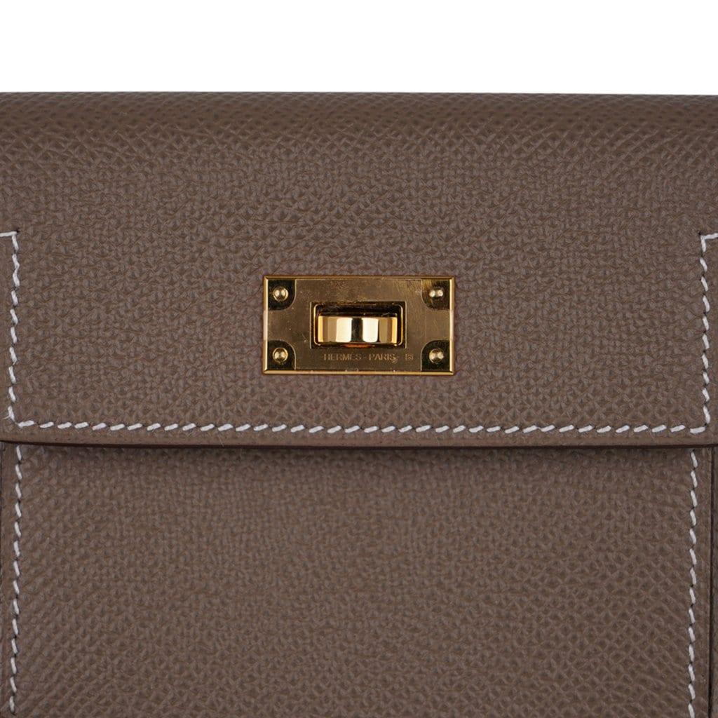 Hermès Kelly Pocket Compact Wallet Epsom Etoupe Gold Hardware – Coco  Approved Studio