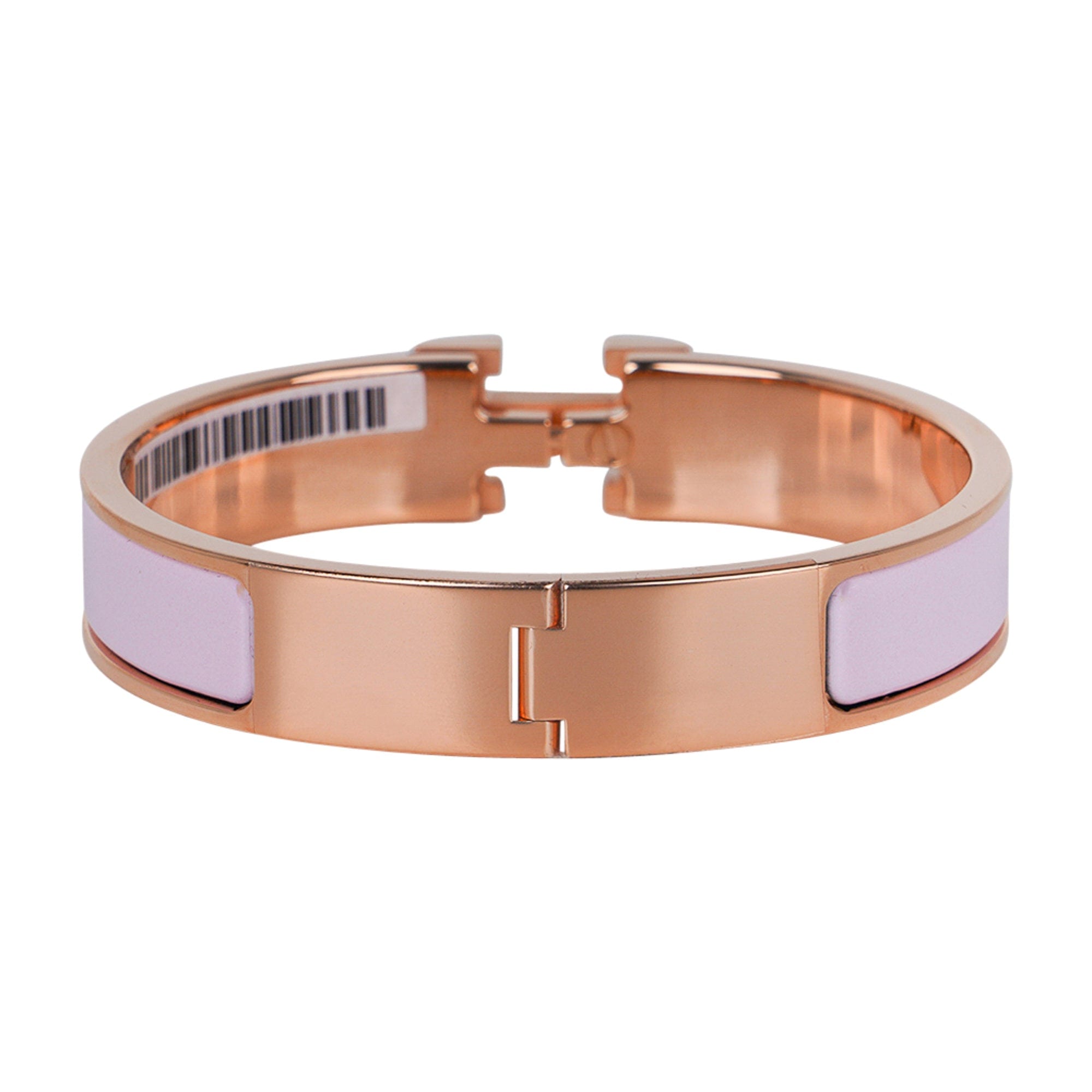 Hermes Rose Gold and Black Clic H Bracelet size PM — LSC INC
