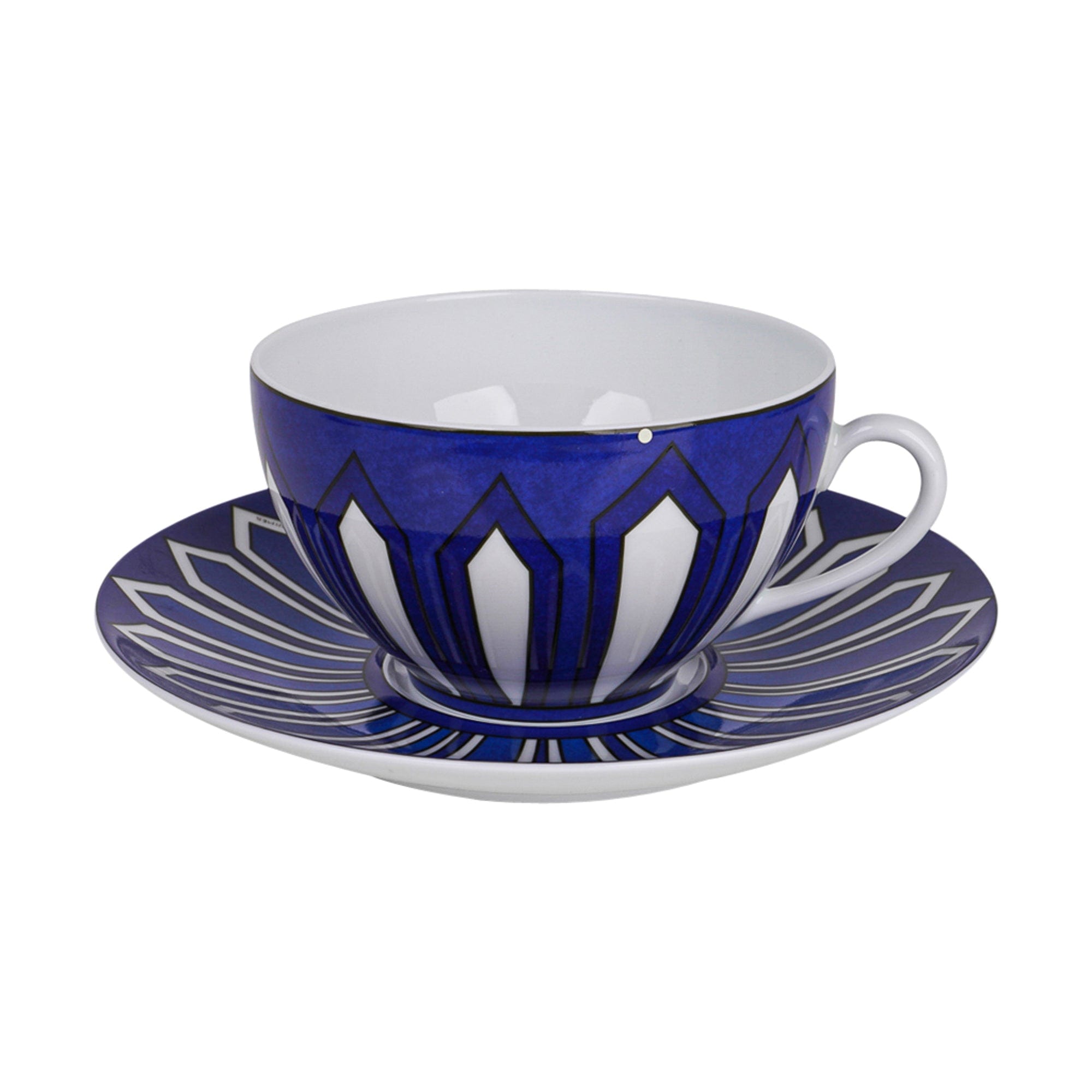 Hermes H Deco Rouge Tea Cup and Saucer Porcelain Set of 2 – Mightychic