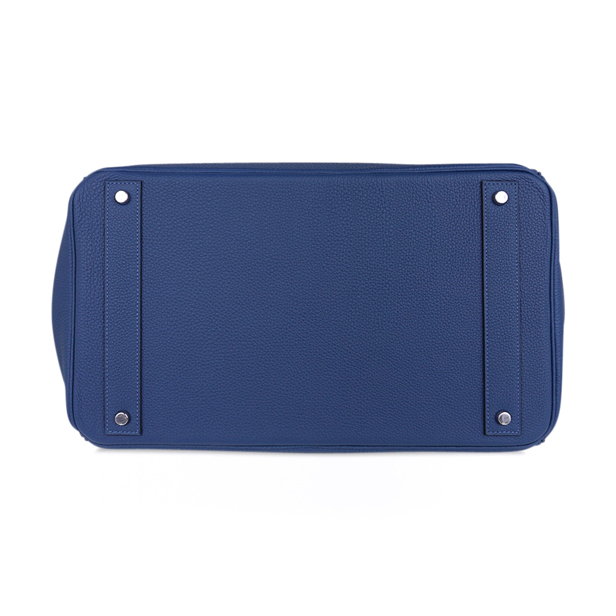 Hermes HAC Birkin Bag Blue Togo with Palladium Hardware 40 Blue 2197189