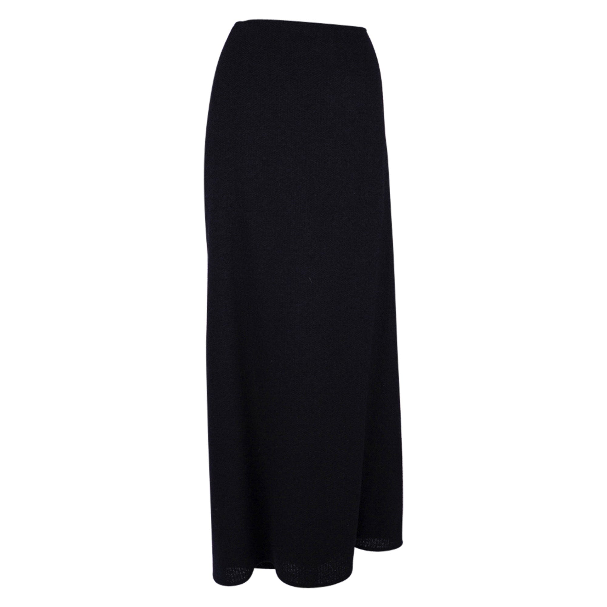 Chanel 98A Skirt Black Long Pencil Draped Rear Detail 36 Fits 4 to  6
