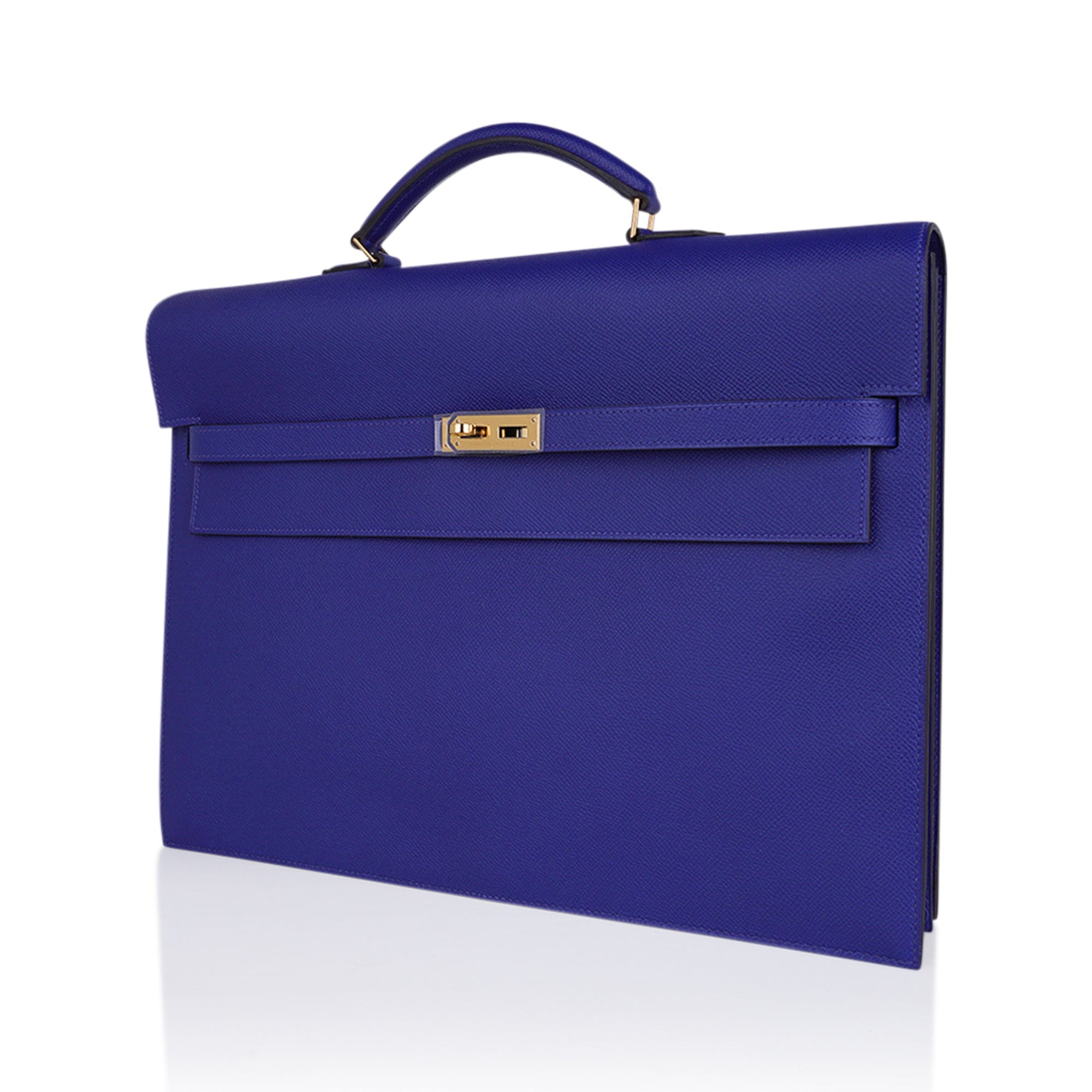 Hermès Epsom Kelly Depeche 38 - Blue Handle Bags, Handbags - HER449272