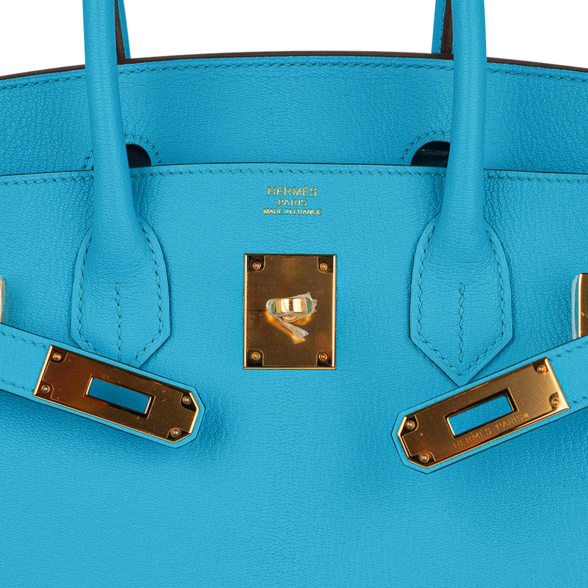 Hermes Birkin 30 Blue Aztec Chèvre Leather Bag