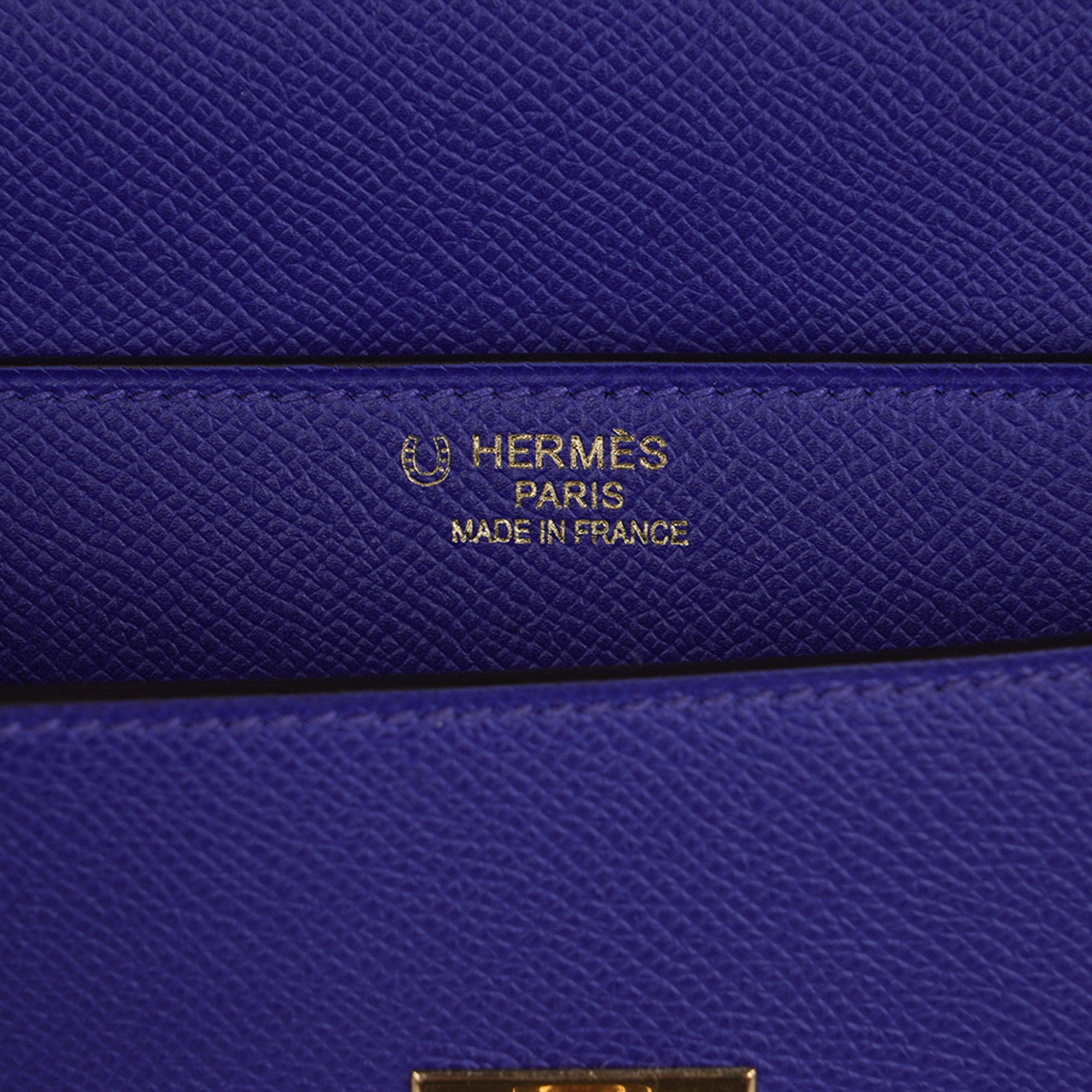Hermes Kelly Depeche 38cm Briefcase Blue Electric Palladium Hardware