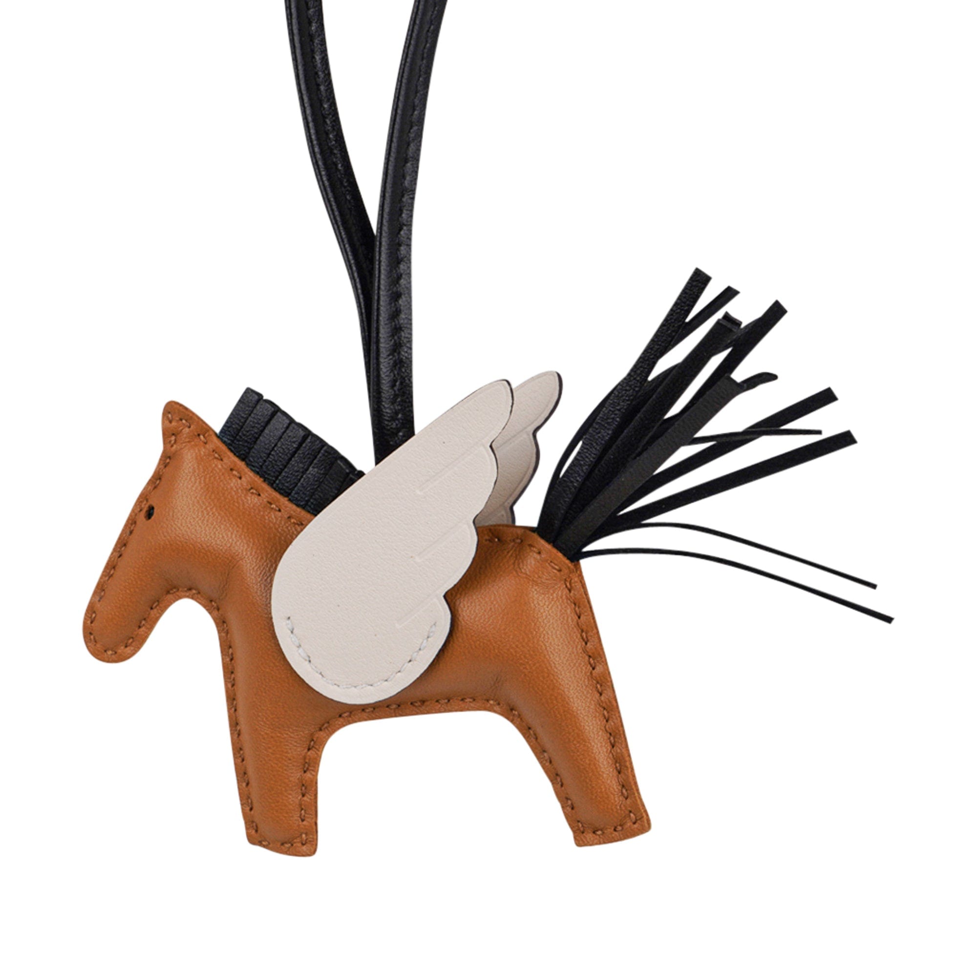 Hermes　Rodeo charm Pegasus PM　Sesame/Black/Nata　Agneau/Swift leather