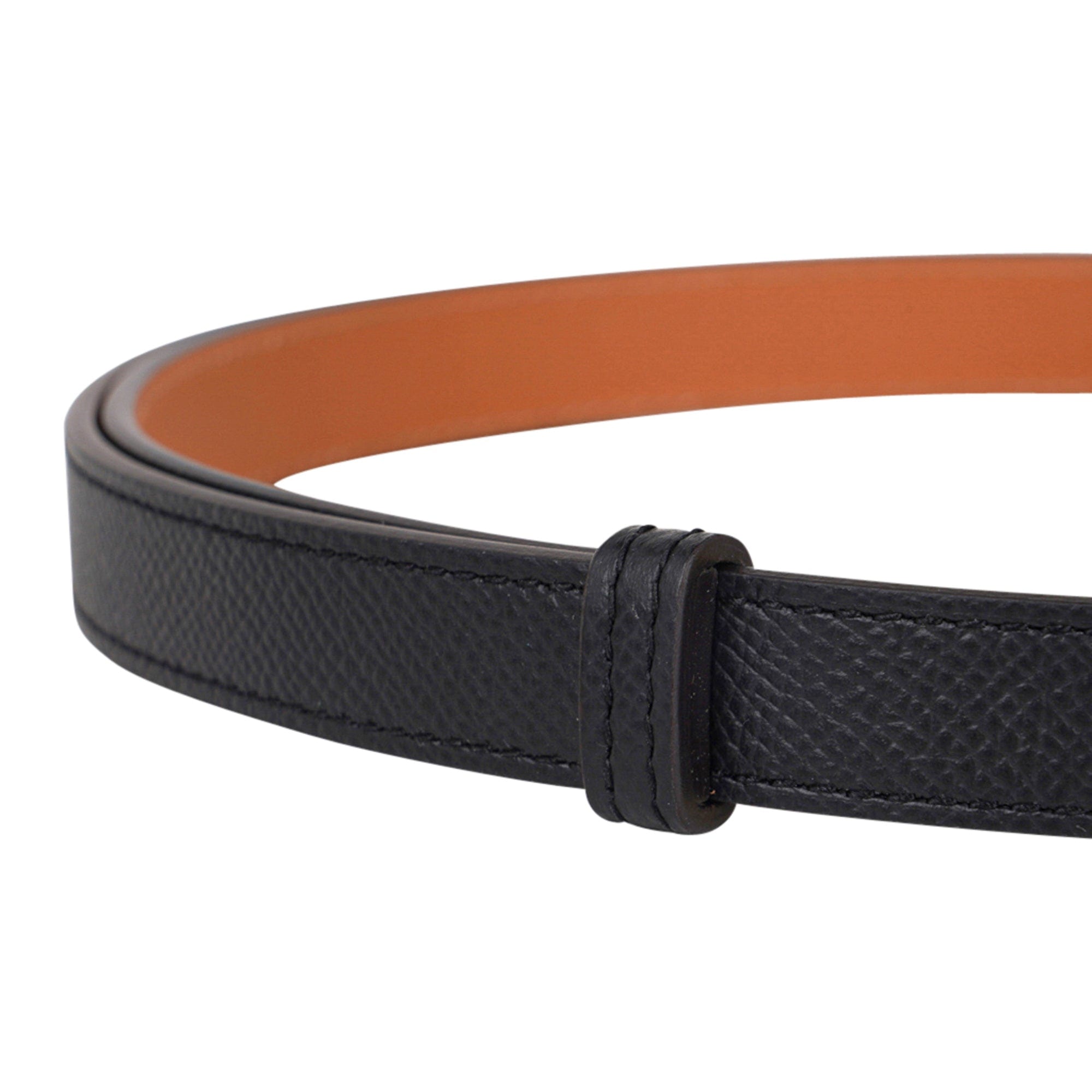 Hermes Kelly 18 Belt Adjustable Black Epsom Leather Gold Hardware
