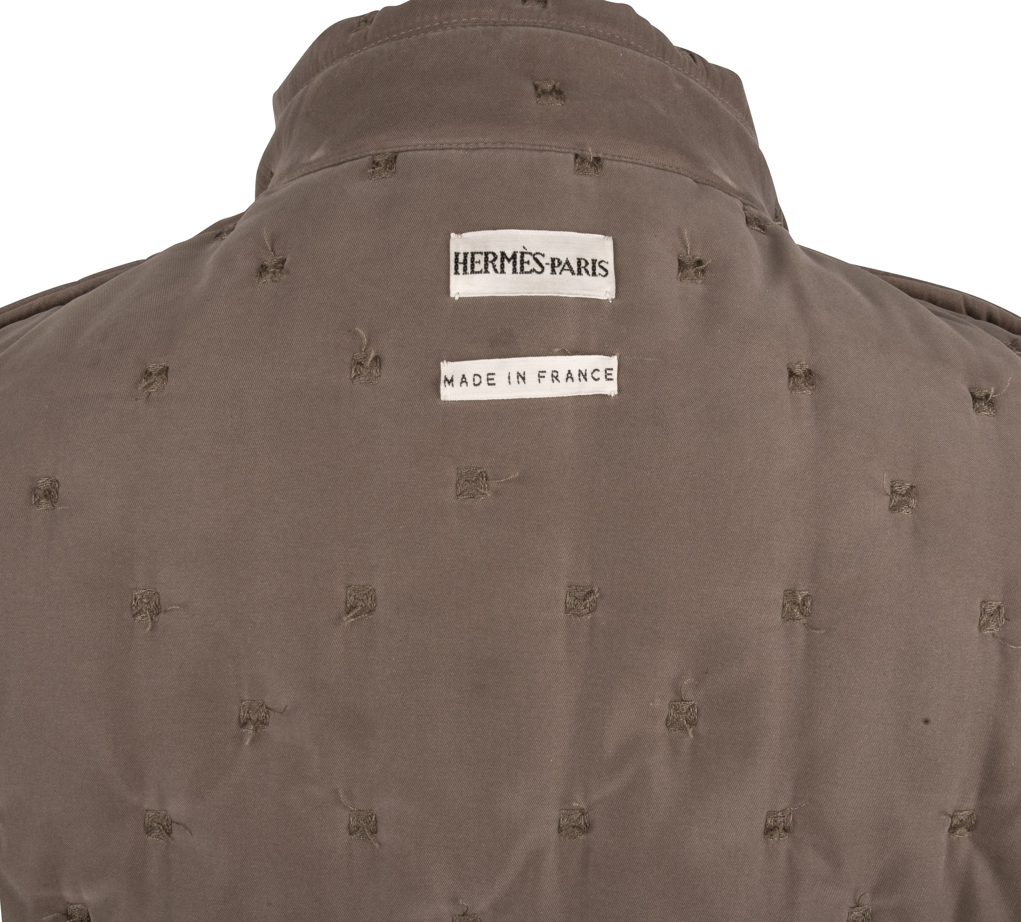 Hermes Classic Paddock Jacket Taupe Lightly Wadded 42 / 8
