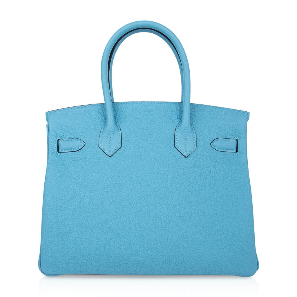 Hermes Birkin Handbag Bleu Du Nord Swift with Palladium Hardware