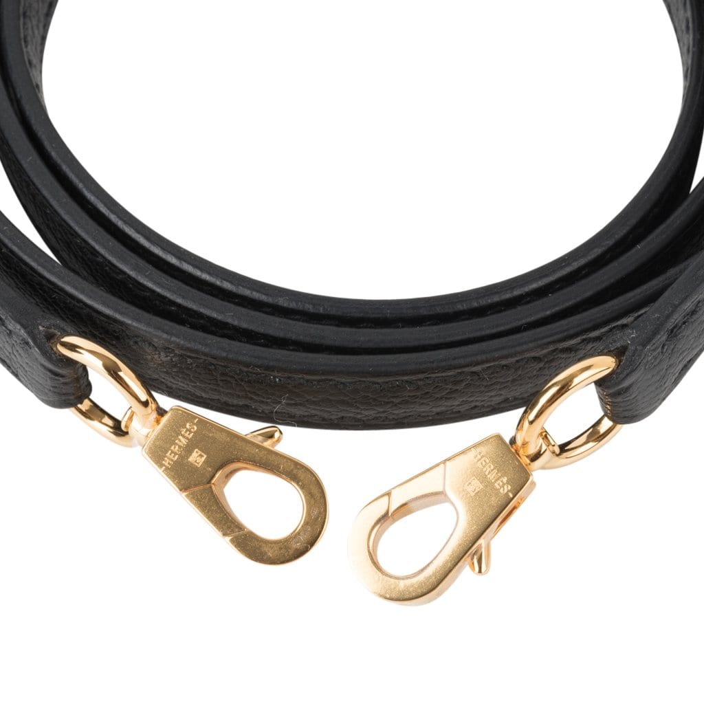 Hermès Kelly 20 Mini II Sellier Black Ostrich Gold Hardware