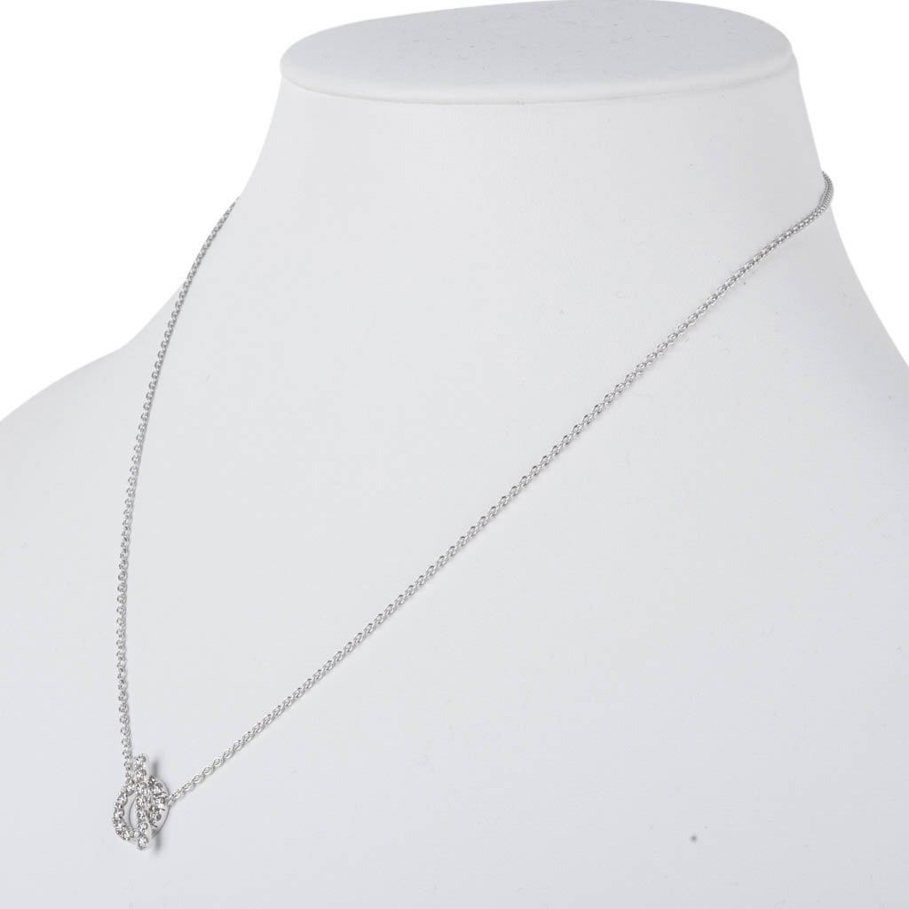 Hermes Hermes Bag 18K White Gold Necklace Full Diamonds Pendant