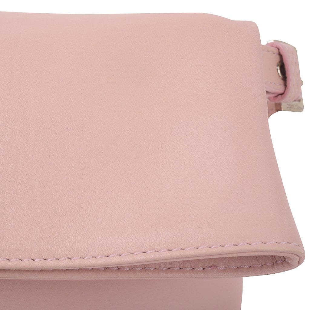 Dolce & Gabbana Bag Pale Pink Leather Bold Swarovski Clear and Black Handle