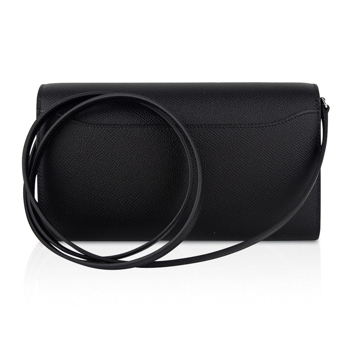 Hermes Constance Long To Go Wallet Black Epsom with Palladium Hardware